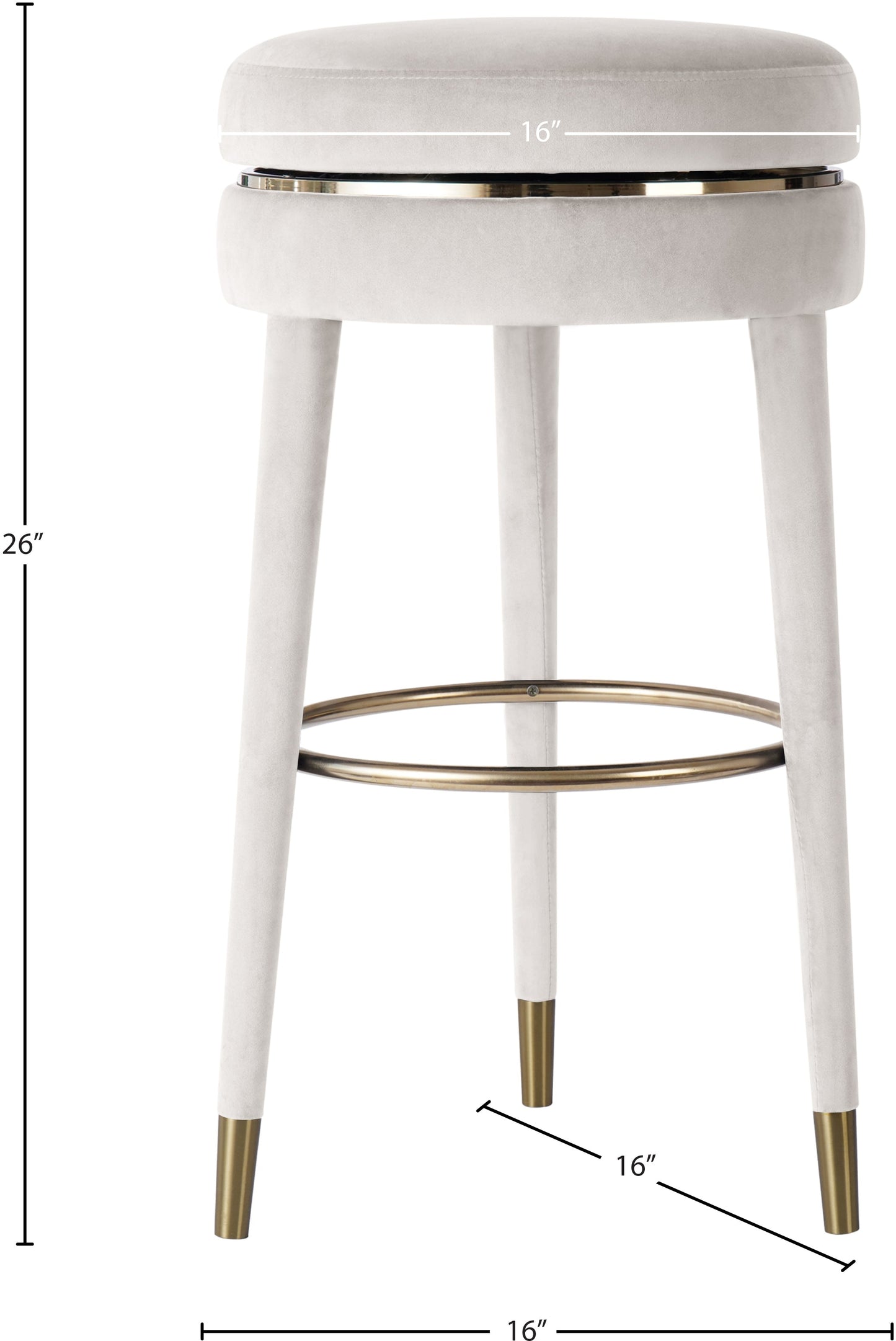 Coral Velvet Counter Stool - Furniture Depot (7679015092472)