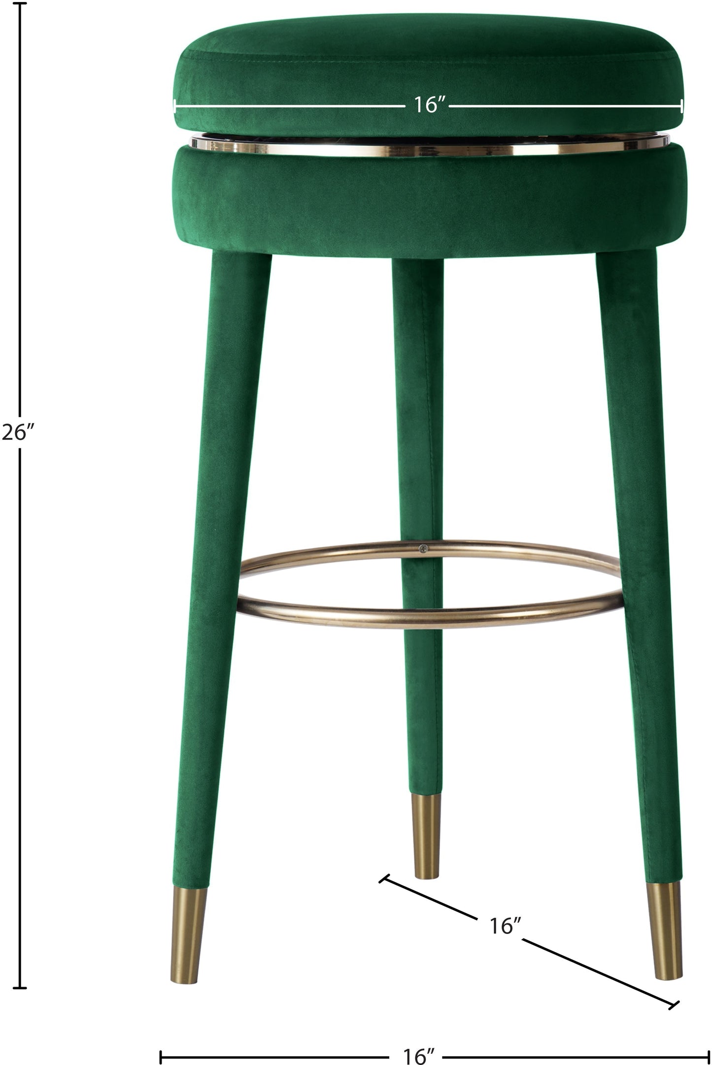 Coral Velvet Counter Stool - Furniture Depot (7679015092472)