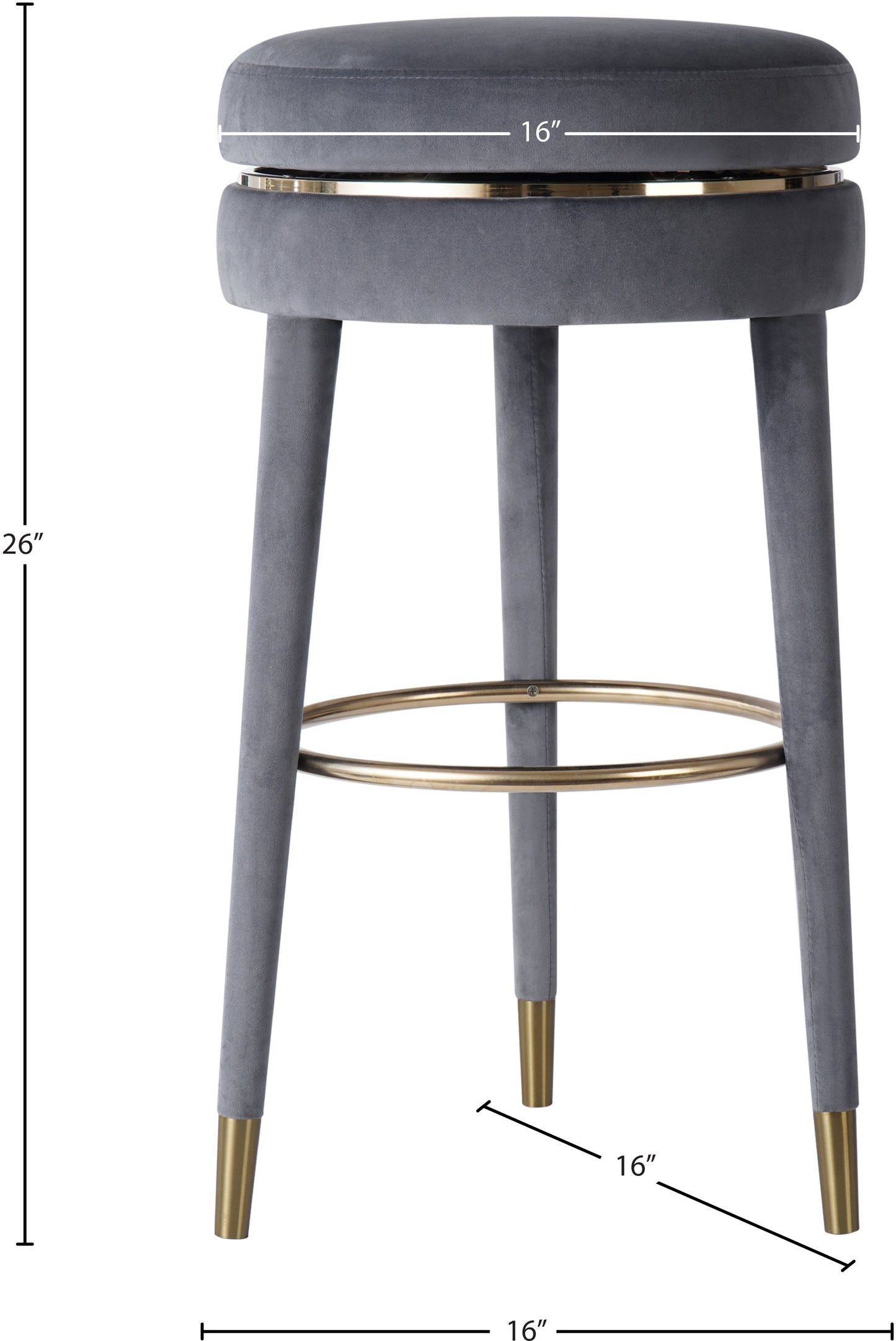 Coral Velvet Counter Stool - Furniture Depot (7679015092472)