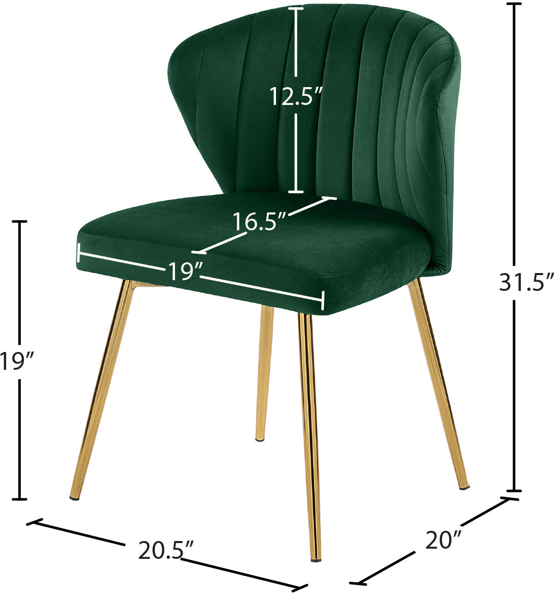 Finley Velvet Dining Chair - Furniture Depot