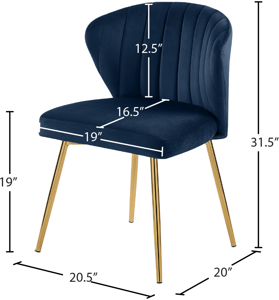 Finley Velvet Dining Chair - Furniture Depot