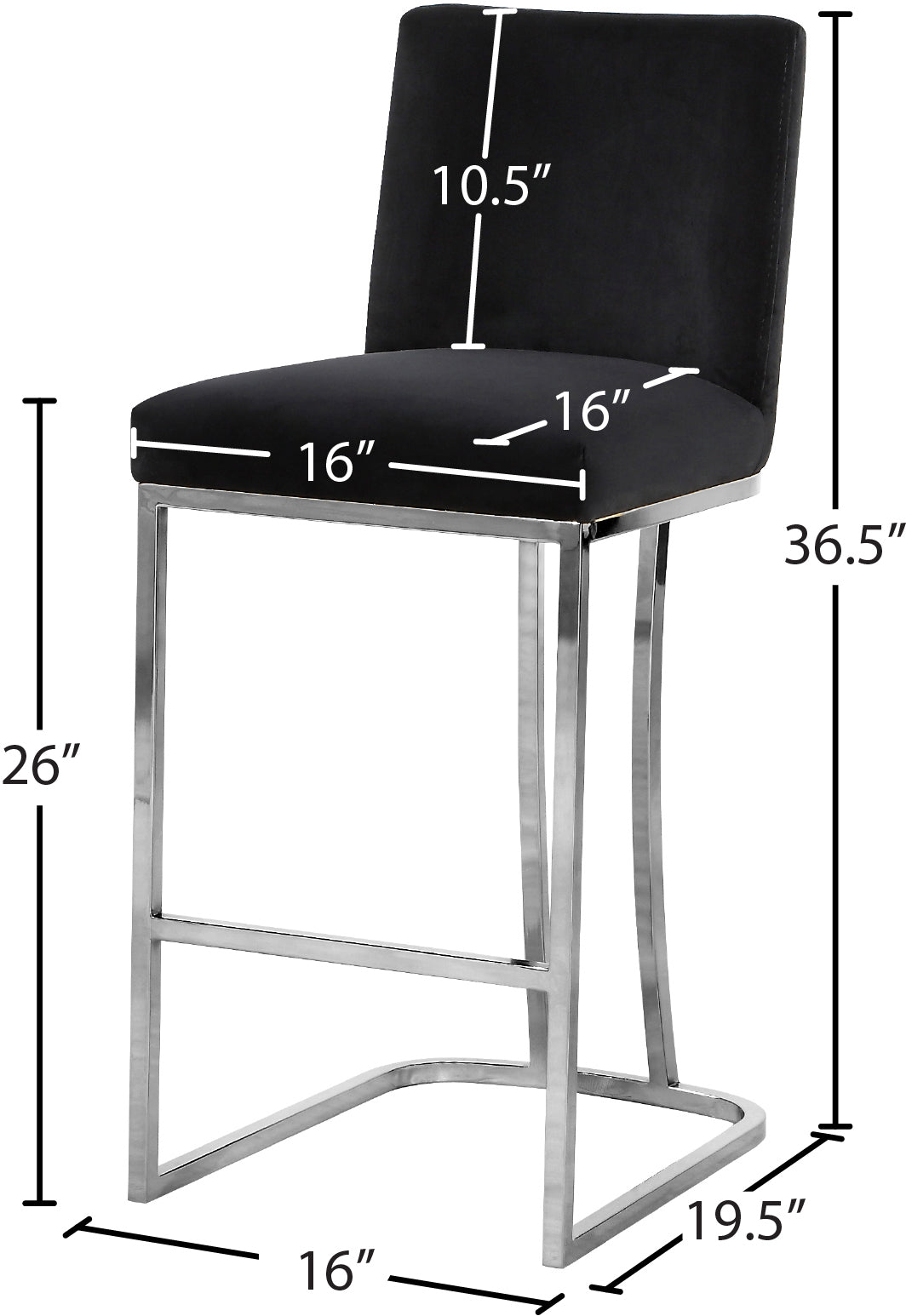 Heidi Velvet Stool - Furniture Depot