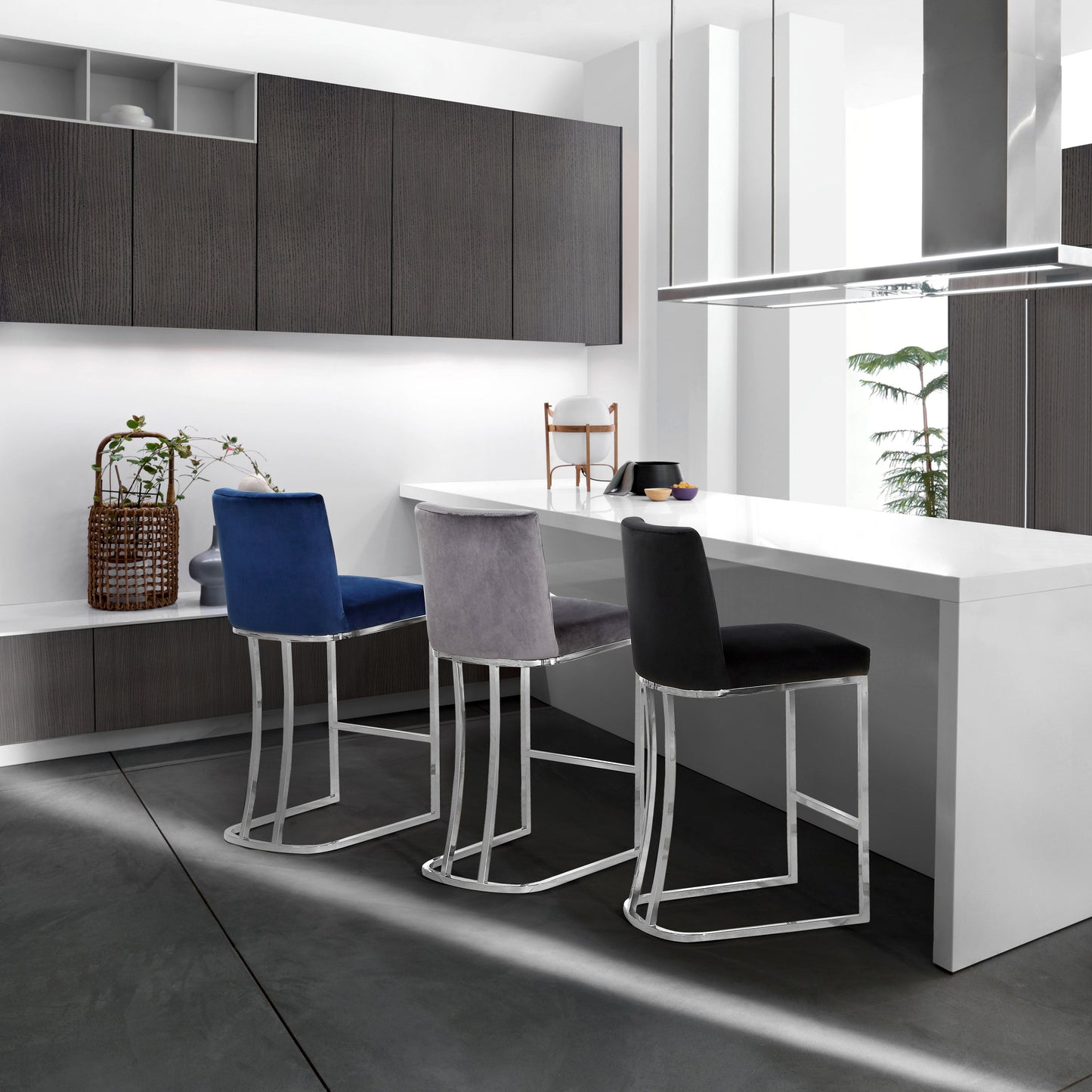 Heidi Velvet Stool - Furniture Depot