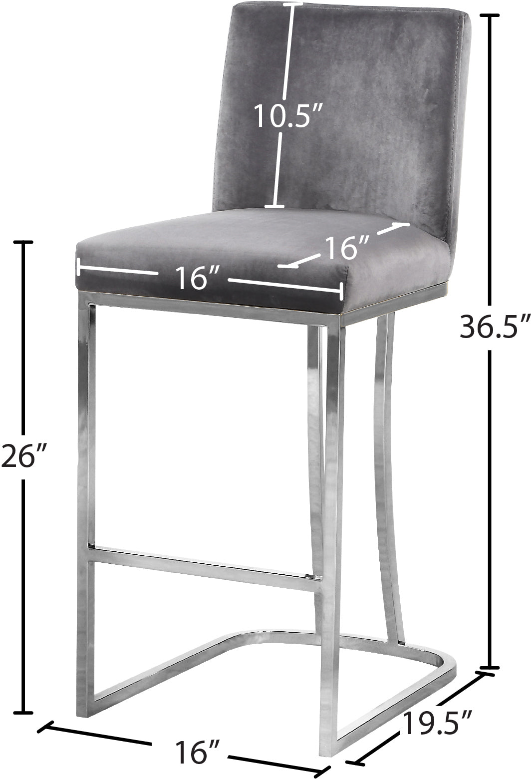 Heidi Velvet Stool - Furniture Depot