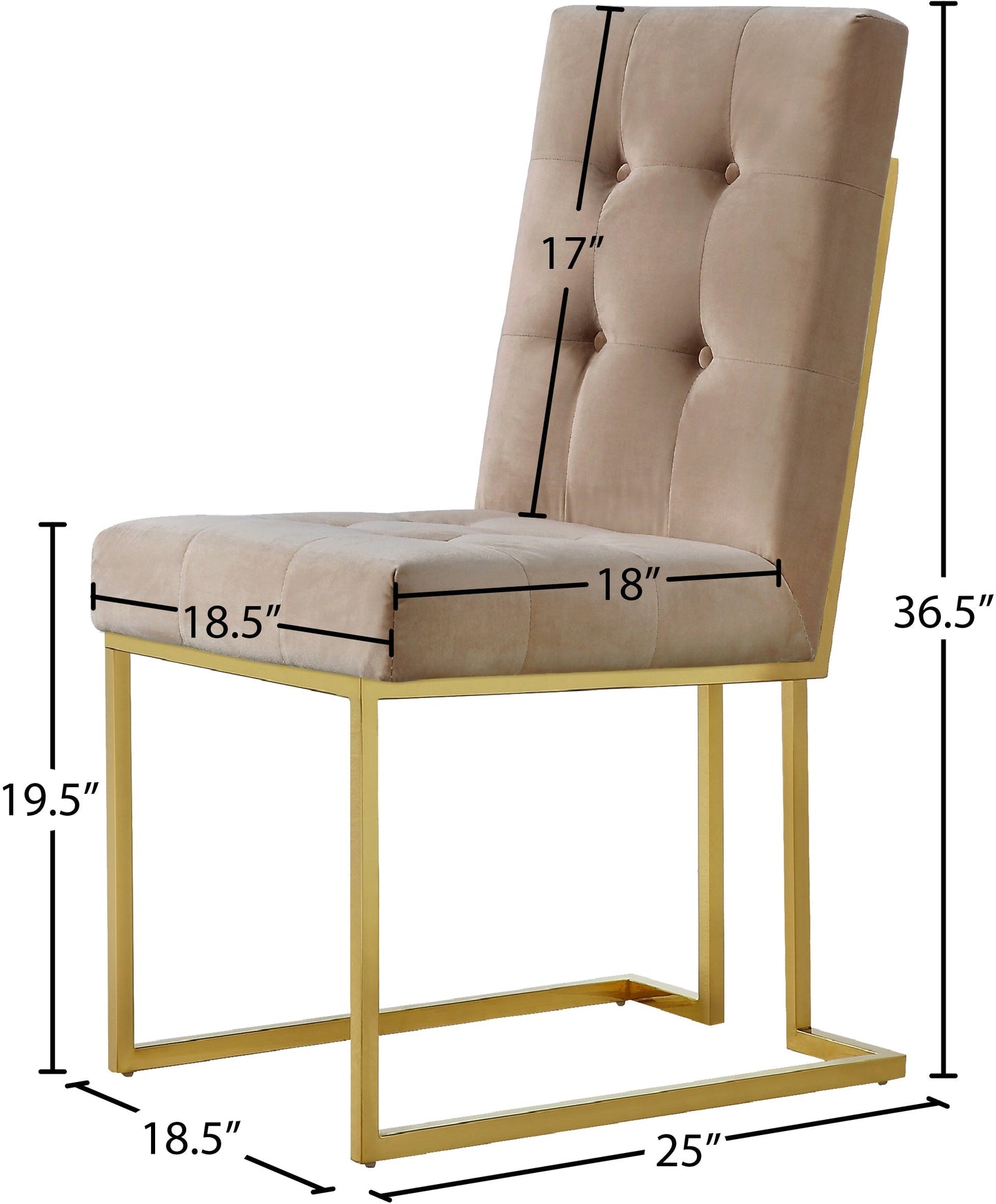 Pierre Velvet Dining Chair - Furniture Depot