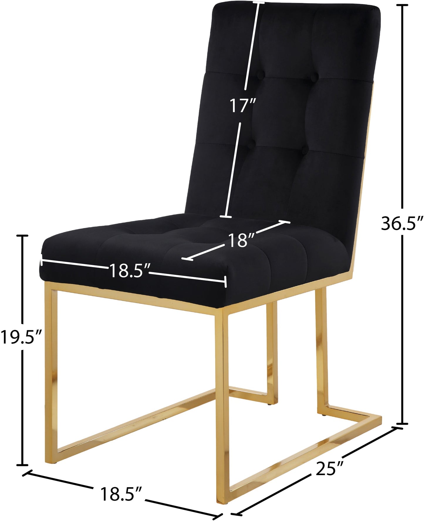 Pierre Velvet Dining Chair - Furniture Depot