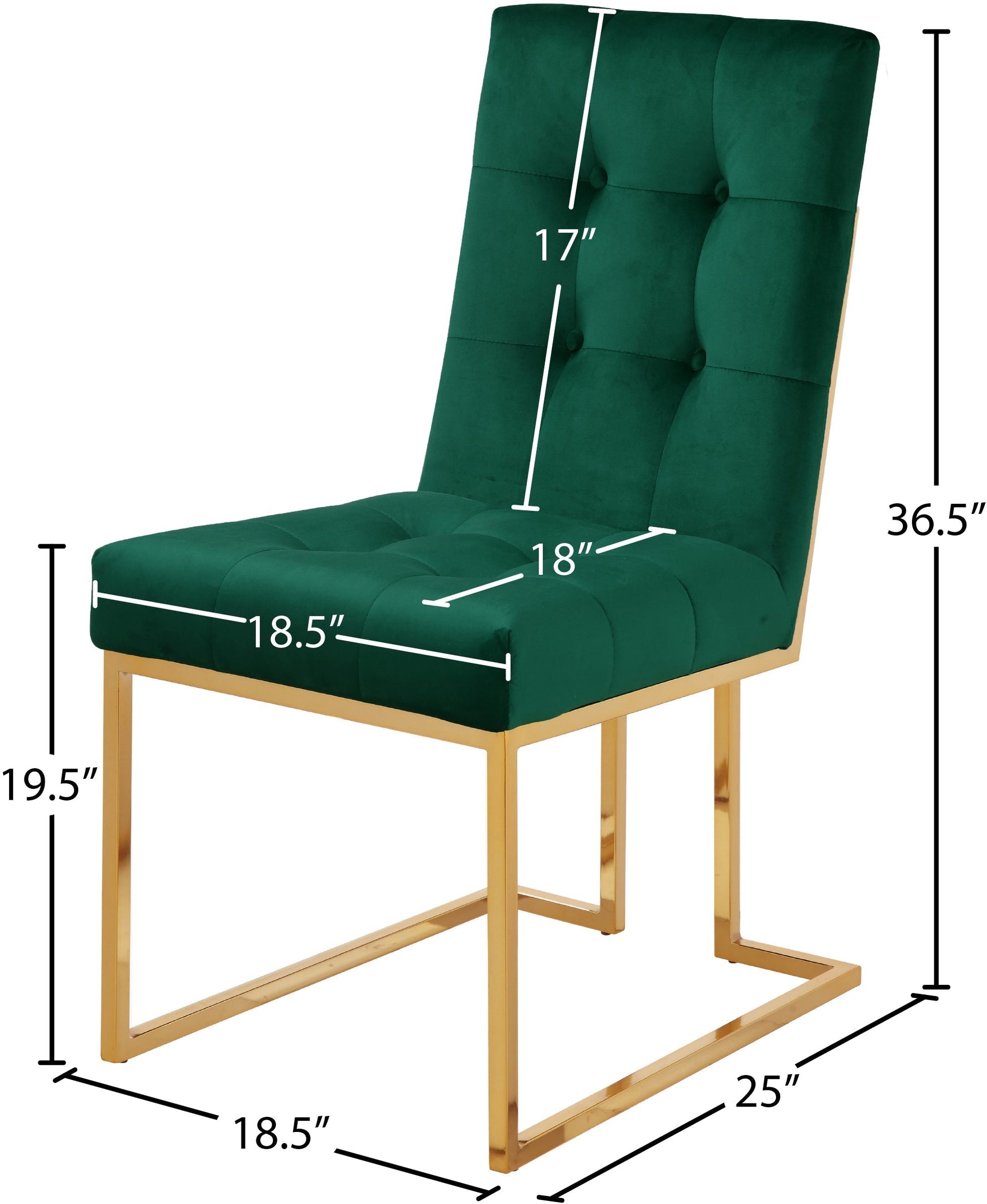 Pierre Velvet Dining Chair - Furniture Depot