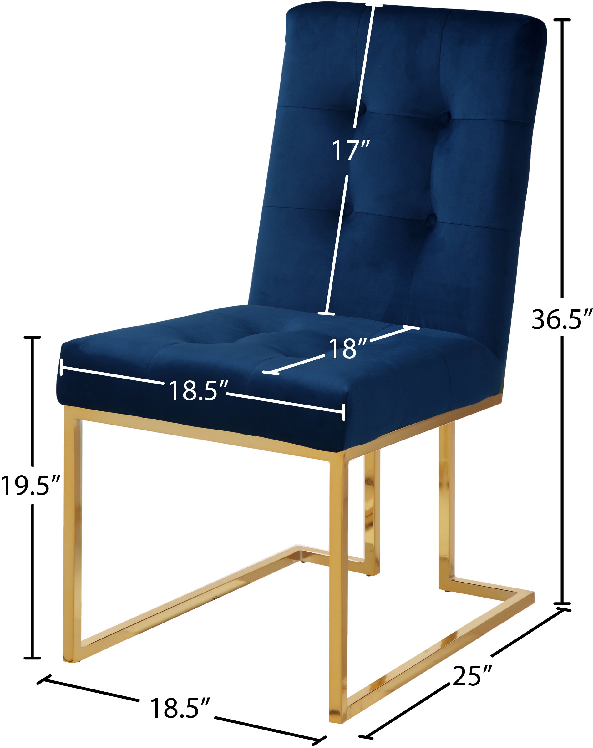 Pierre Velvet Dining Chair - Furniture Depot