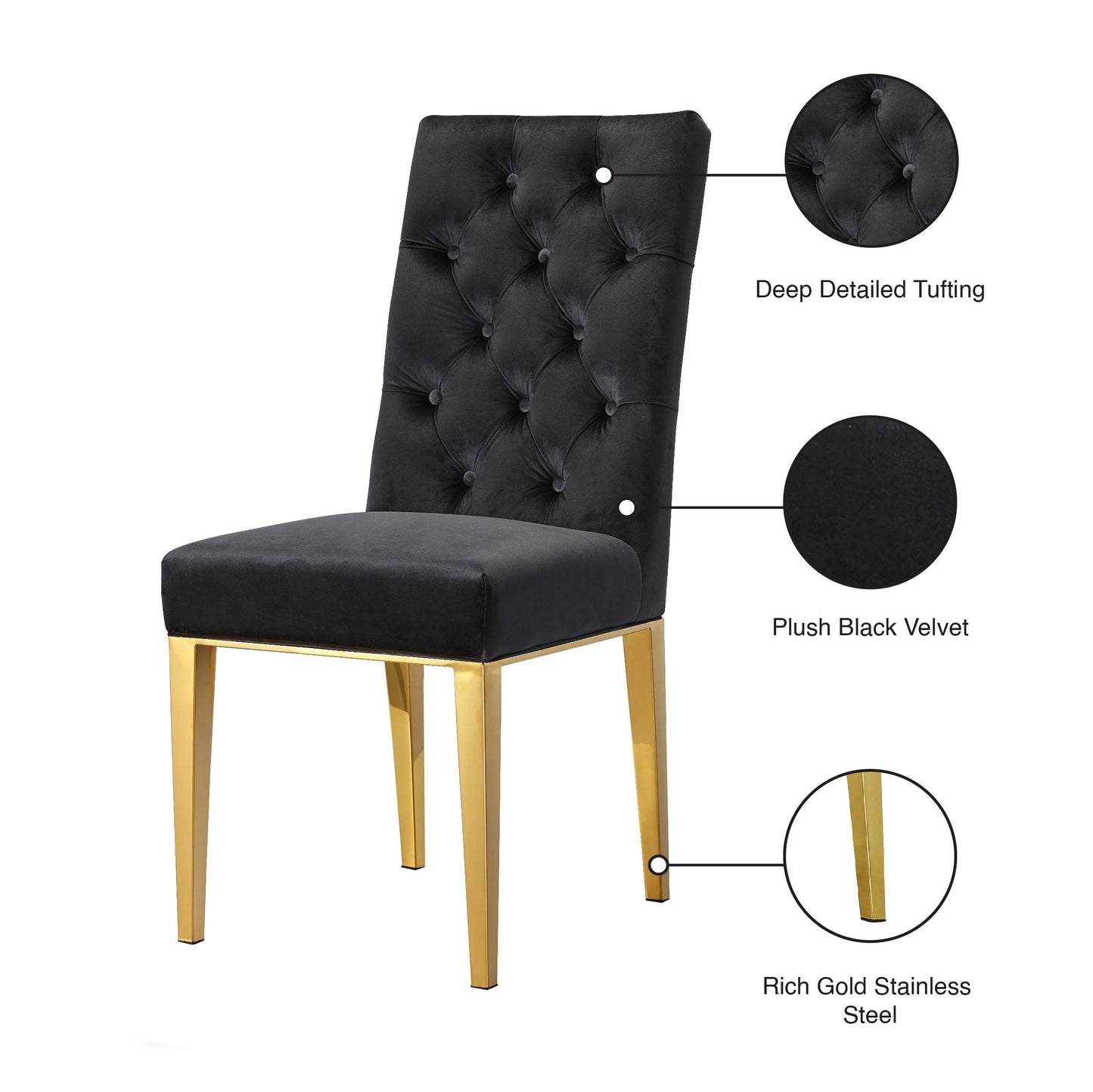 Capri Velvet Dining Chair - Furniture Depot (7679015452920)