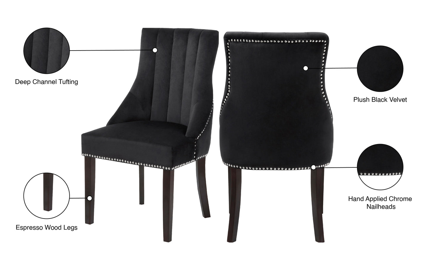 Oxford Velvet Dining Chair - Furniture Depot