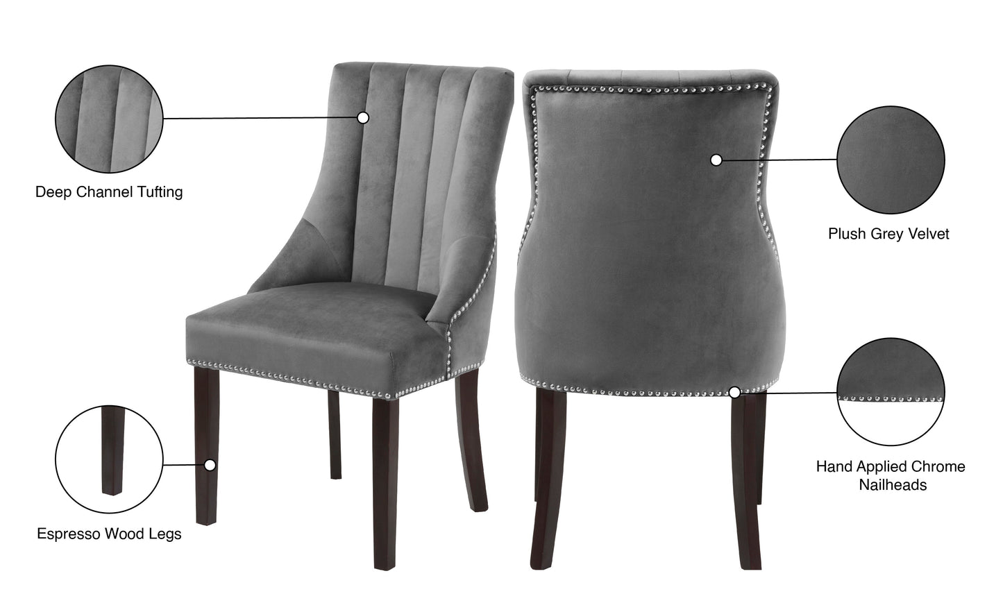 Oxford Velvet Dining Chair - Furniture Depot