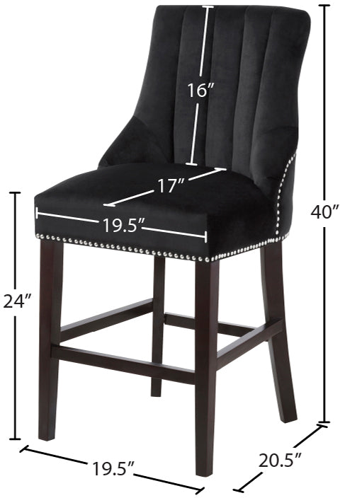 Oxford Velvet Stool - Furniture Depot