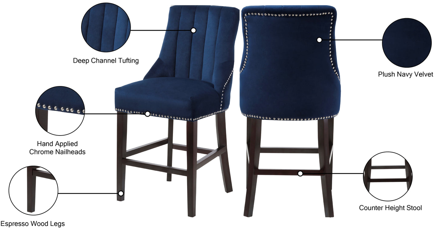 Oxford Velvet Stool - Furniture Depot