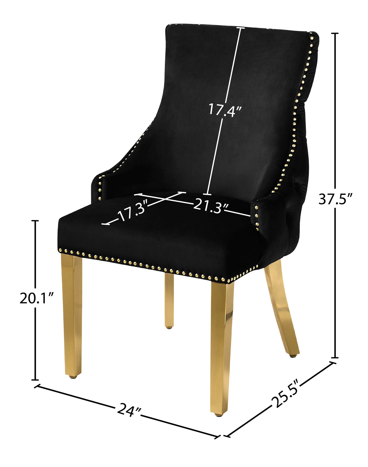 Tuft Velvet Dining Chair - Furniture Depot (7679015747832)