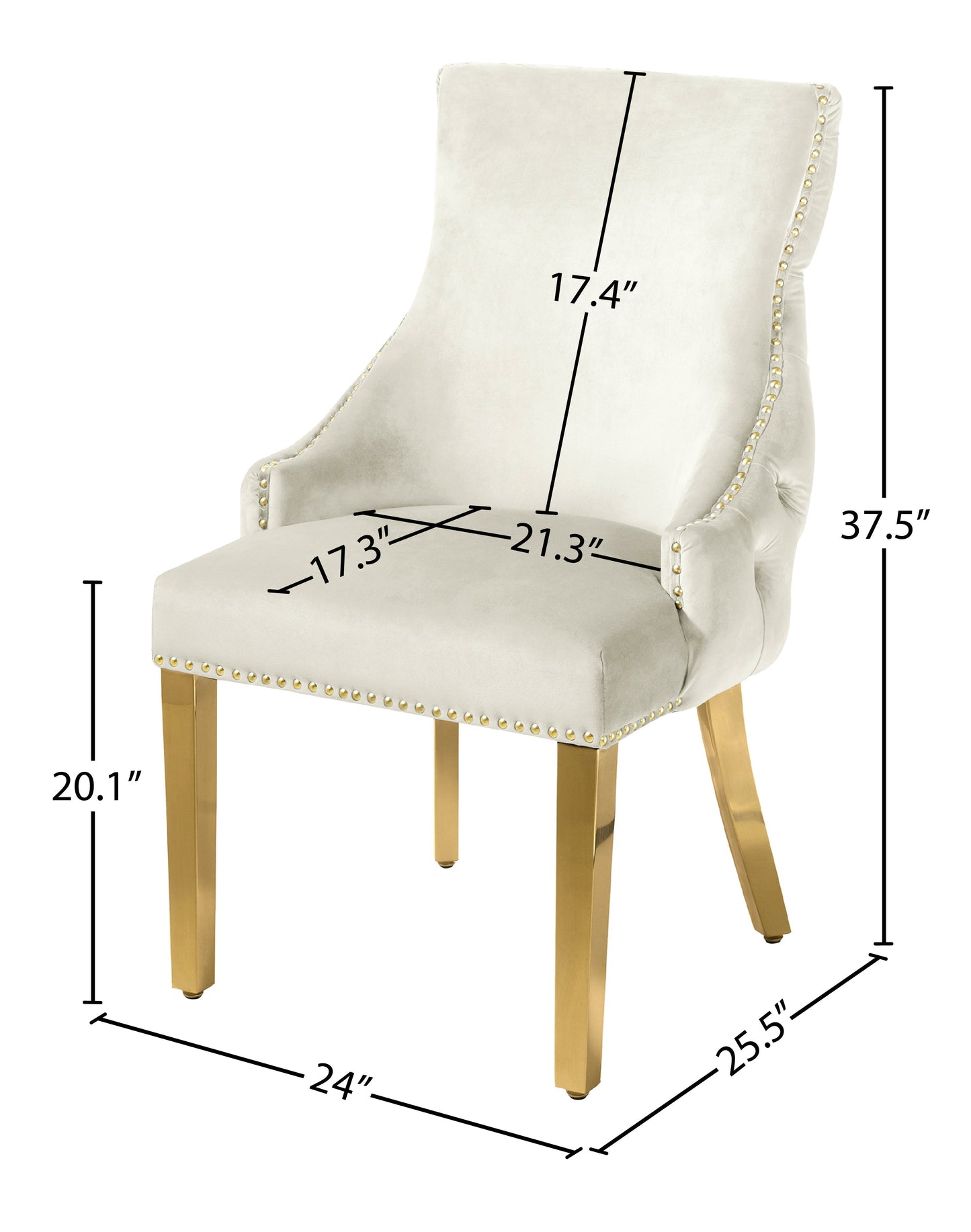 Tuft Velvet Dining Chair - Furniture Depot (7679015747832)