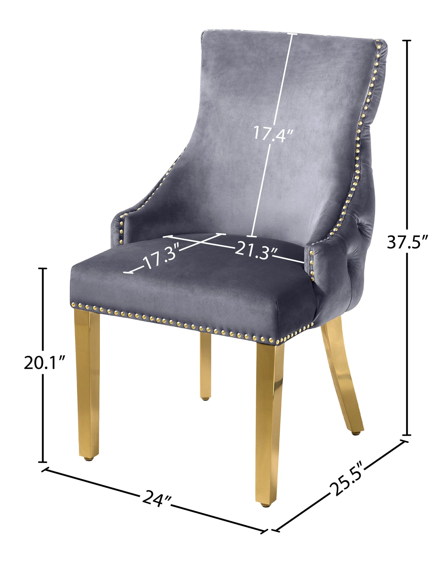 Tuft Velvet Dining Chair - Furniture Depot (7679015747832)