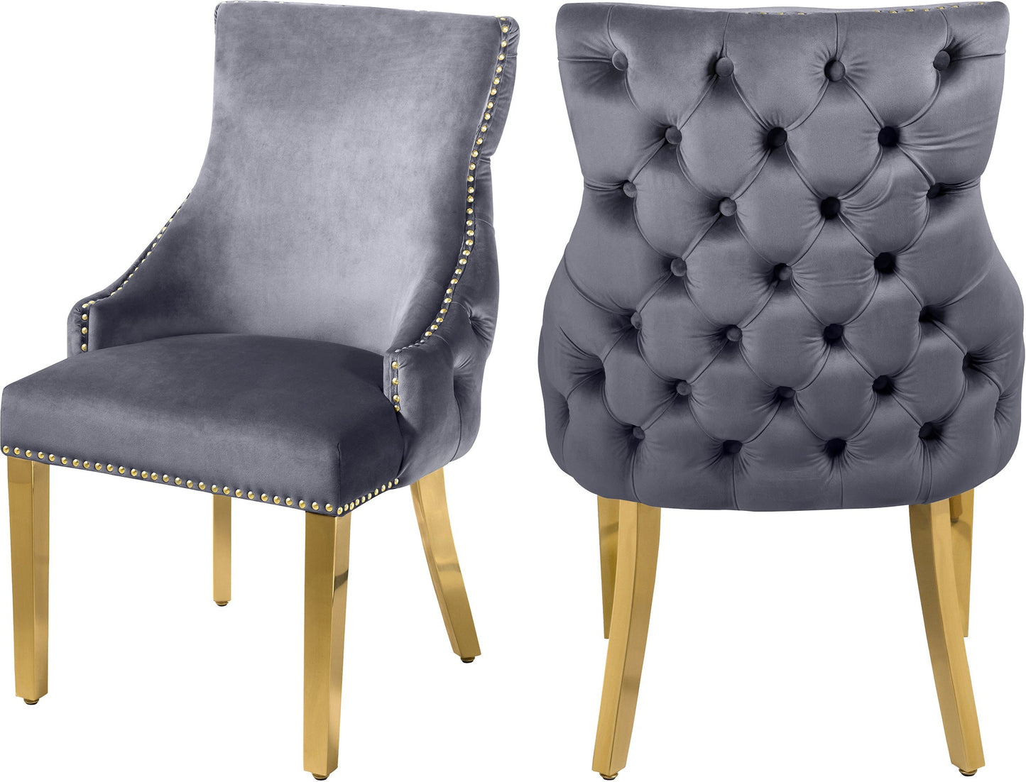 Tuft Velvet Dining Chair - Furniture Depot (7679015747832)