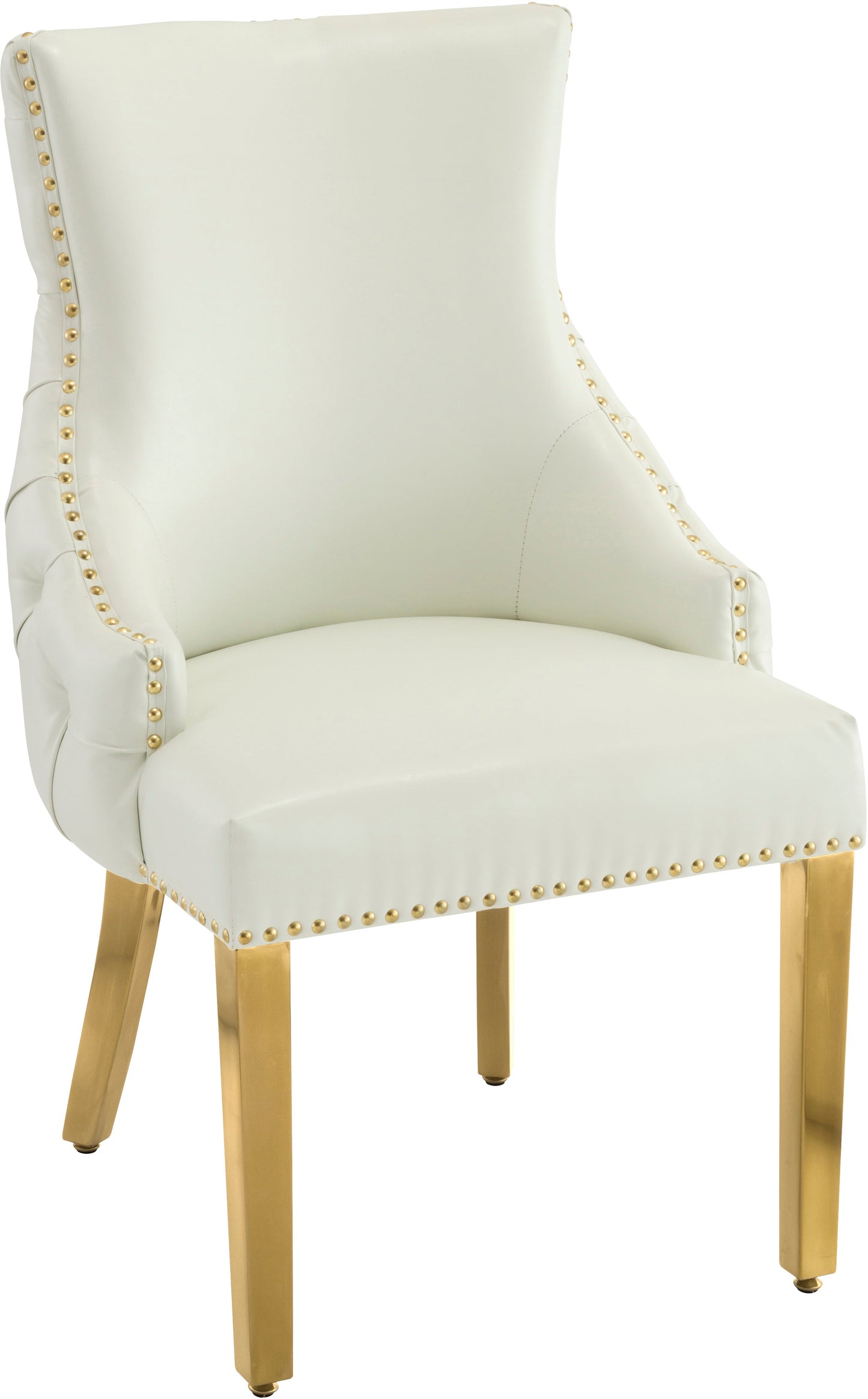 Tuft White Faux Leather Dining Chair - Furniture Depot (7679015780600)