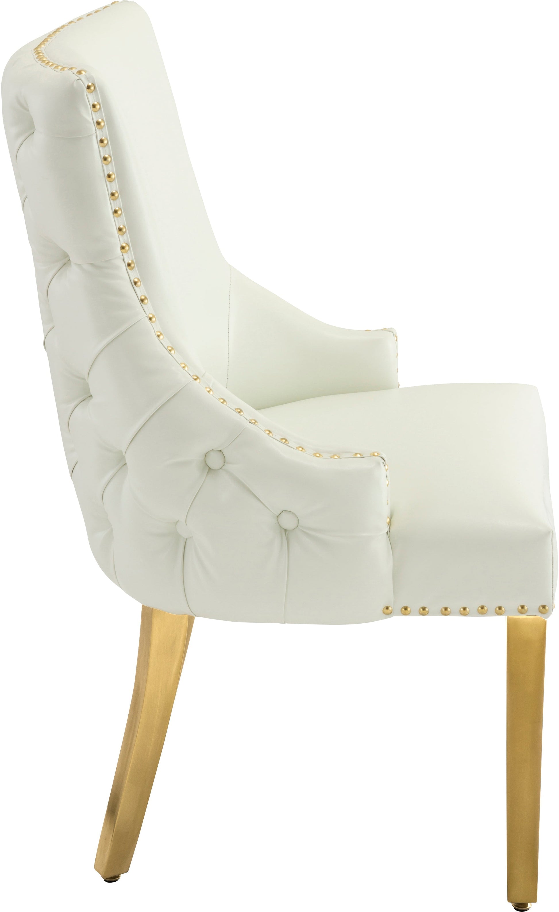 Tuft White Faux Leather Dining Chair - Furniture Depot (7679015780600)