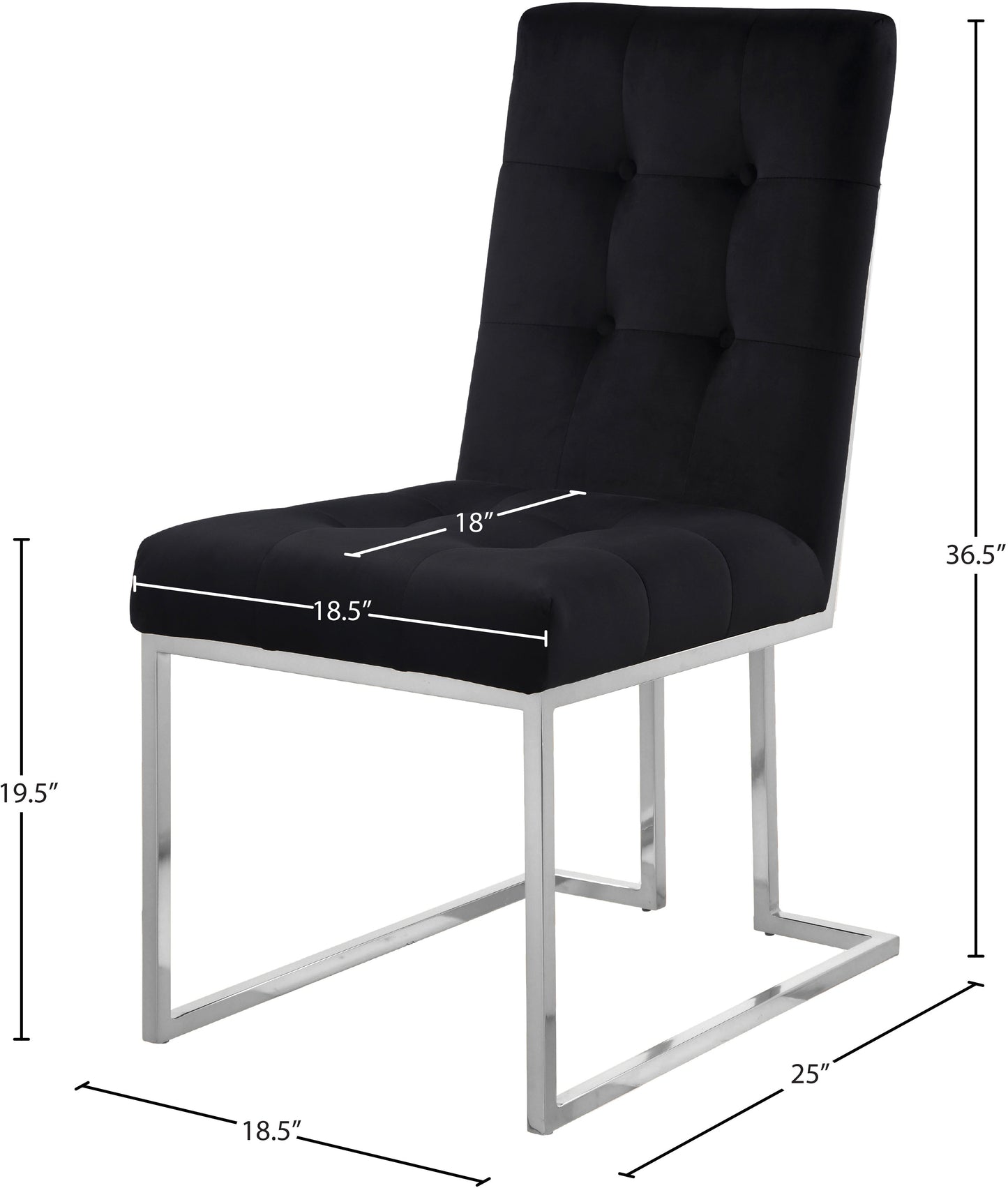 Alexis Velvet Dining Chair - Furniture Depot (7679015878904)