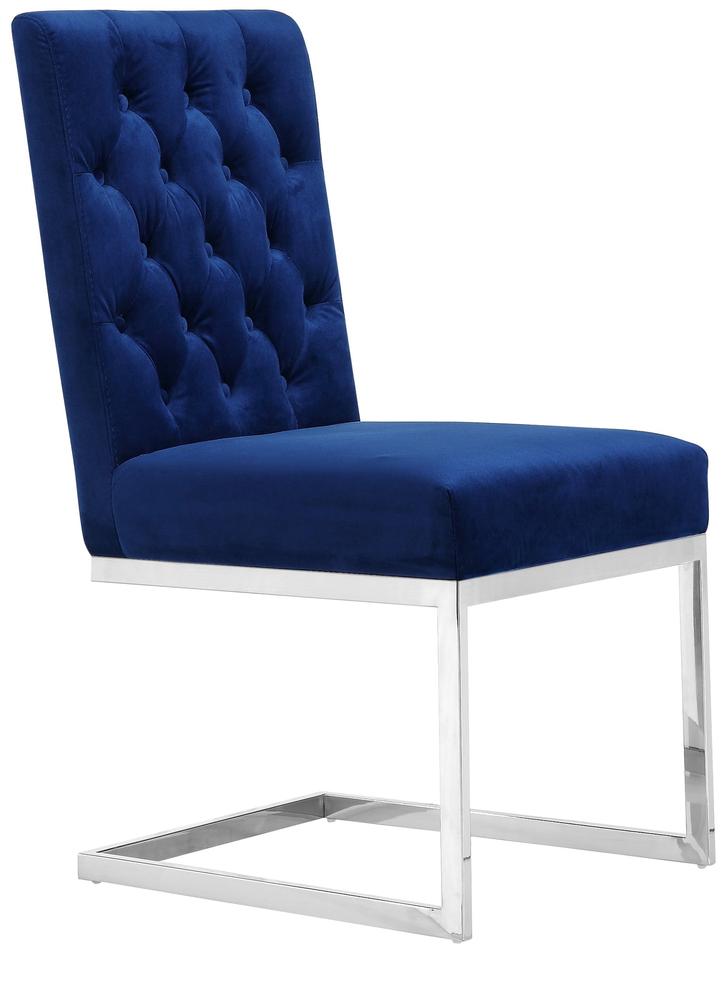 Carlton Navy Velvet Dining Chair - Furniture Depot