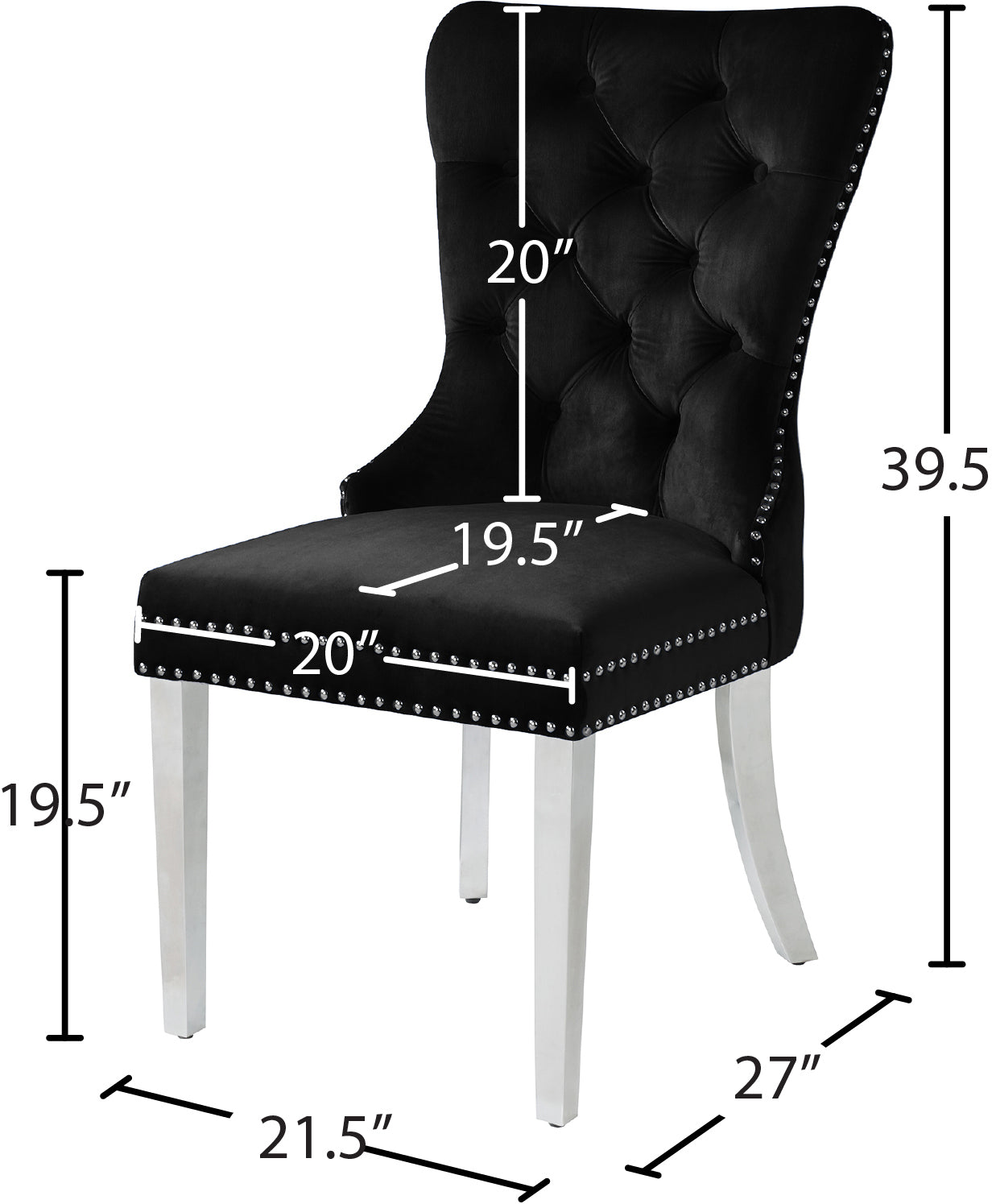 Carmen Velvet Dining Chair - Furniture Depot