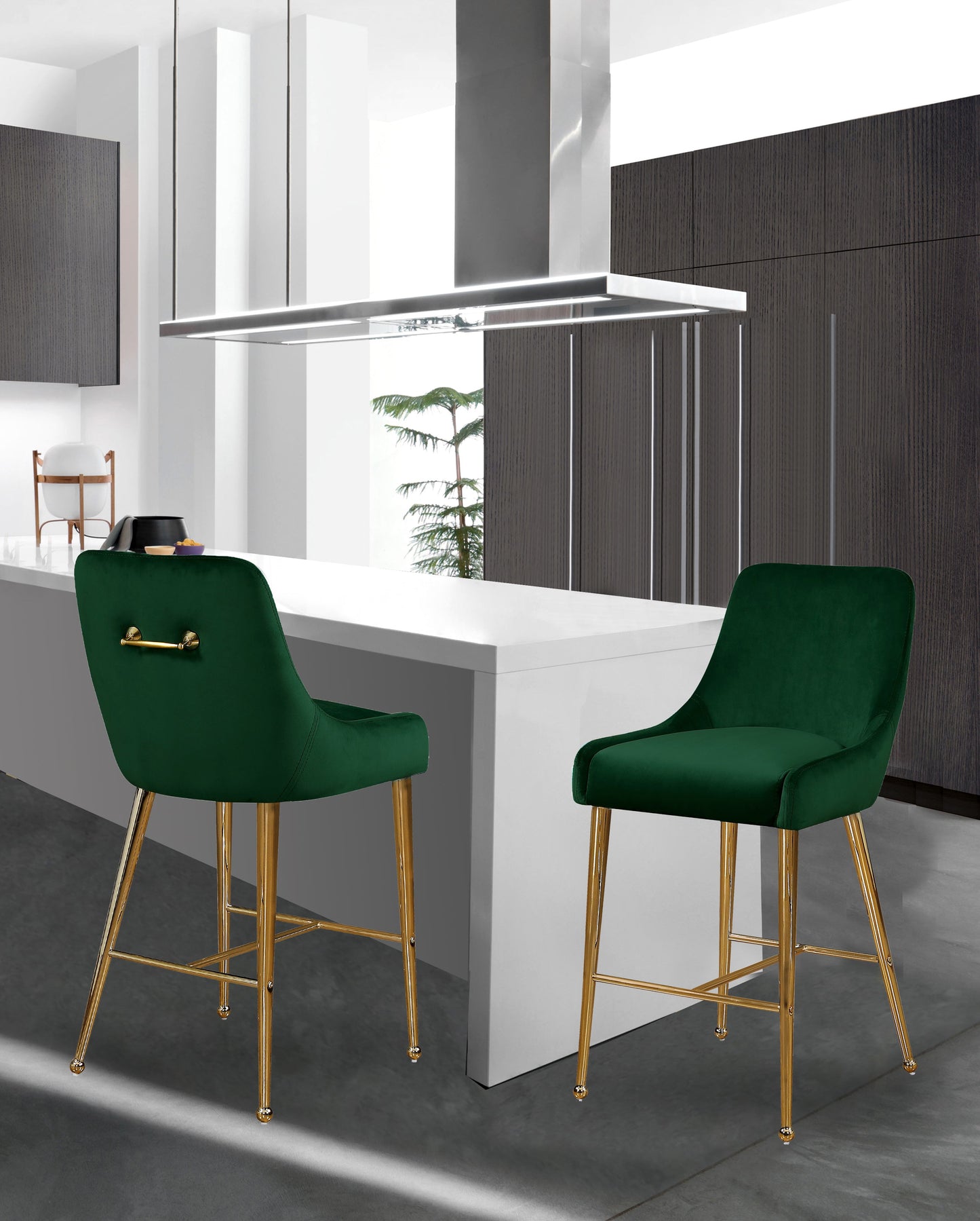 Owen Velvet Stool - Furniture Depot