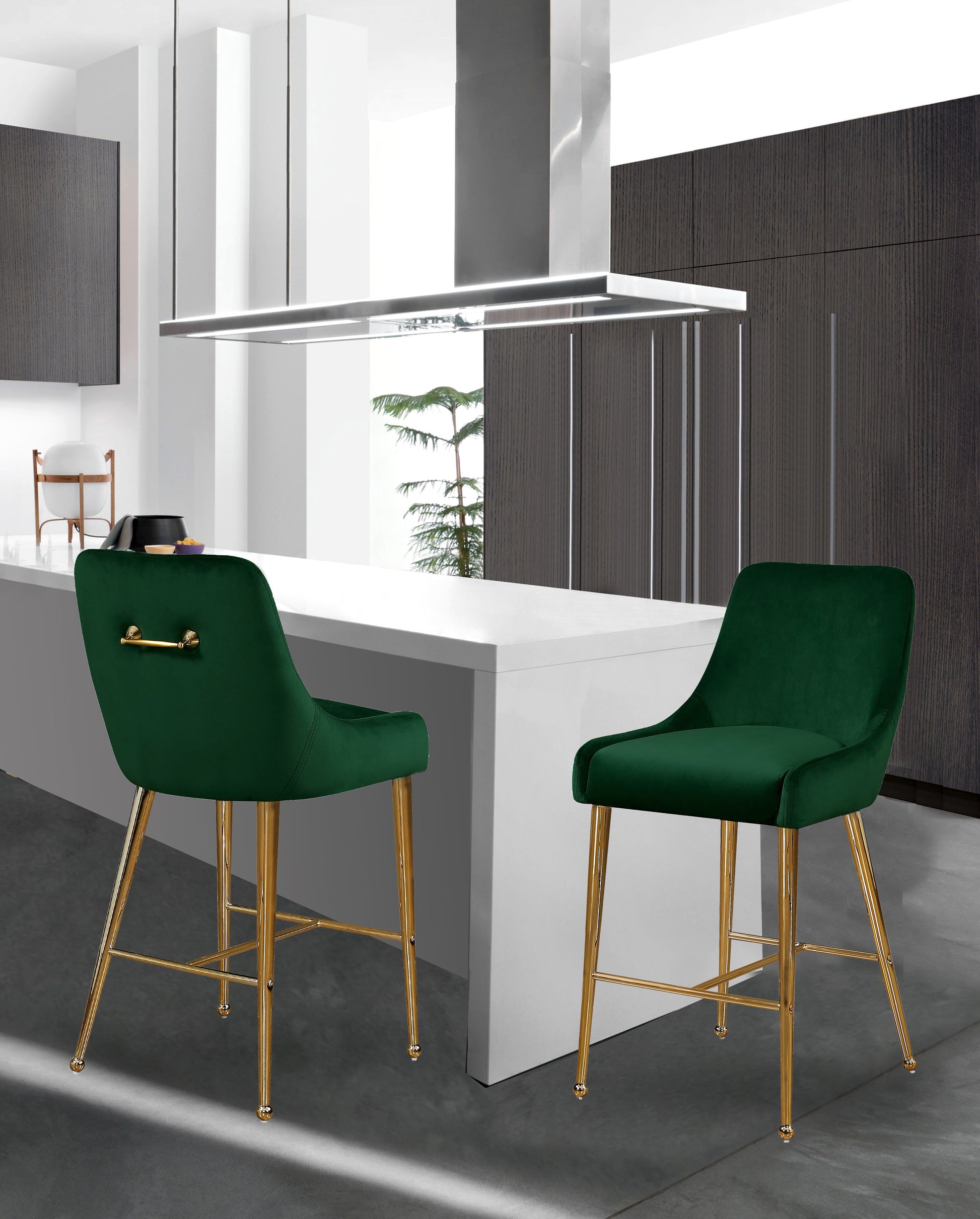 Owen Velvet Stool - Furniture Depot