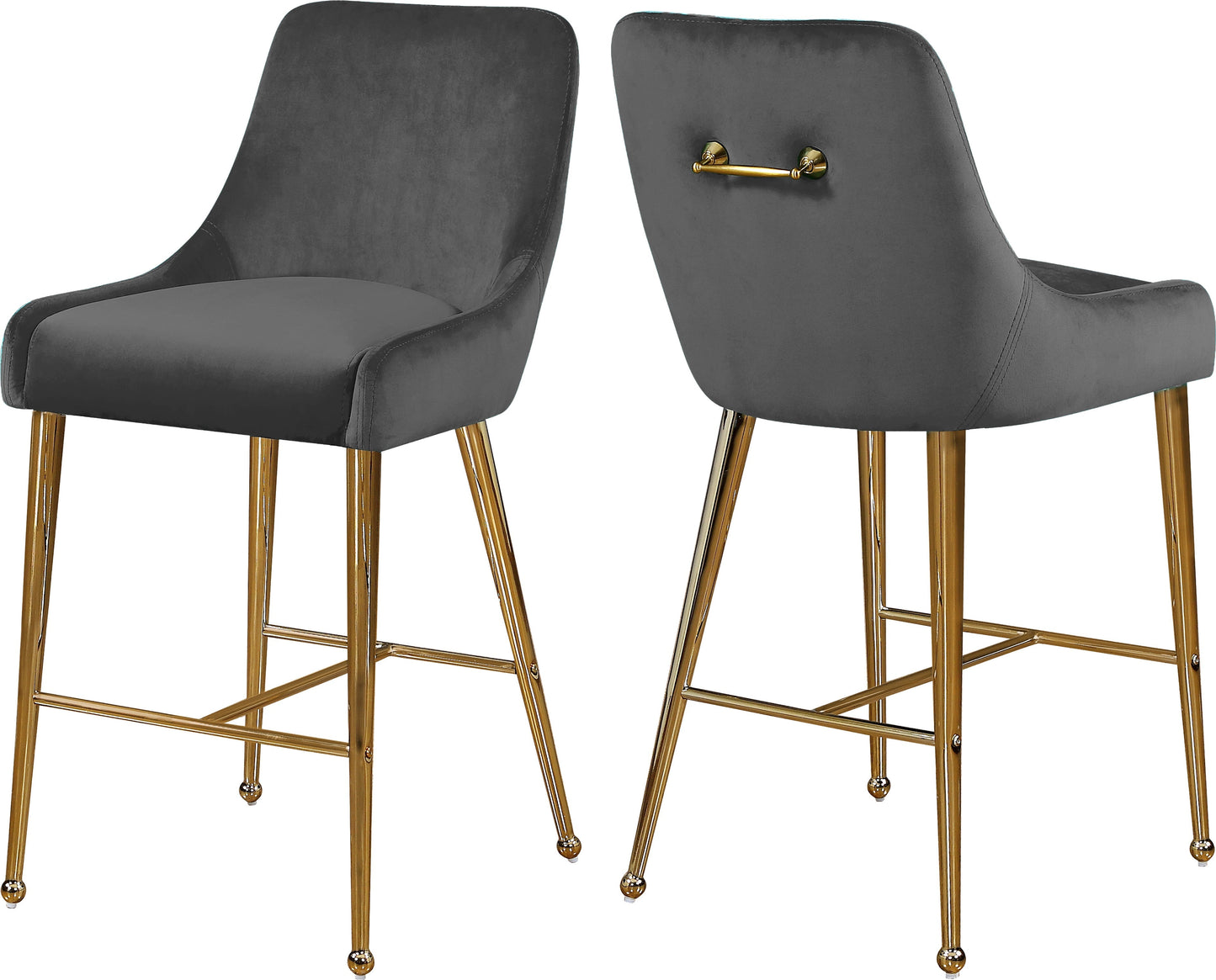 Owen Velvet Stool - Furniture Depot