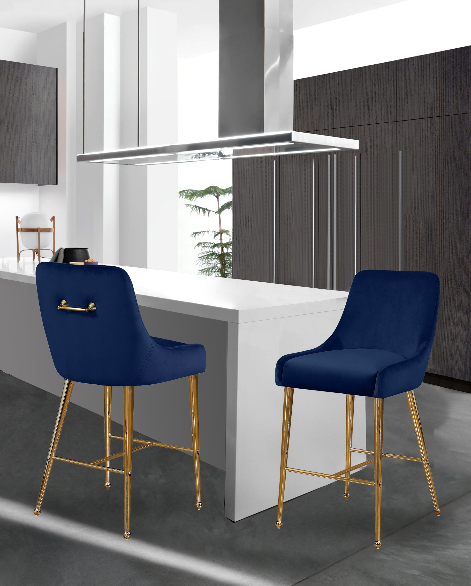 Owen Velvet Stool - Furniture Depot