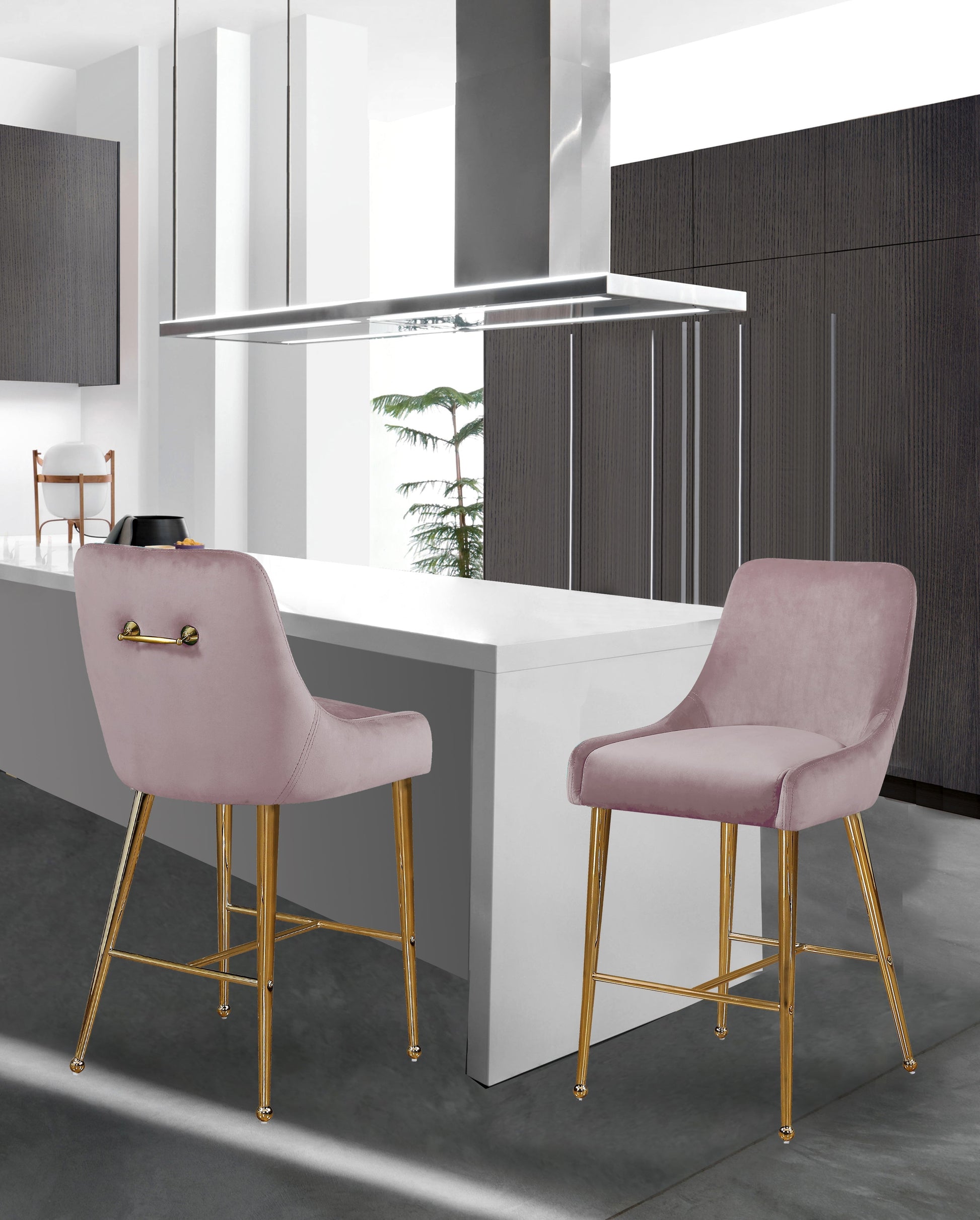 Owen Velvet Stool - Furniture Depot