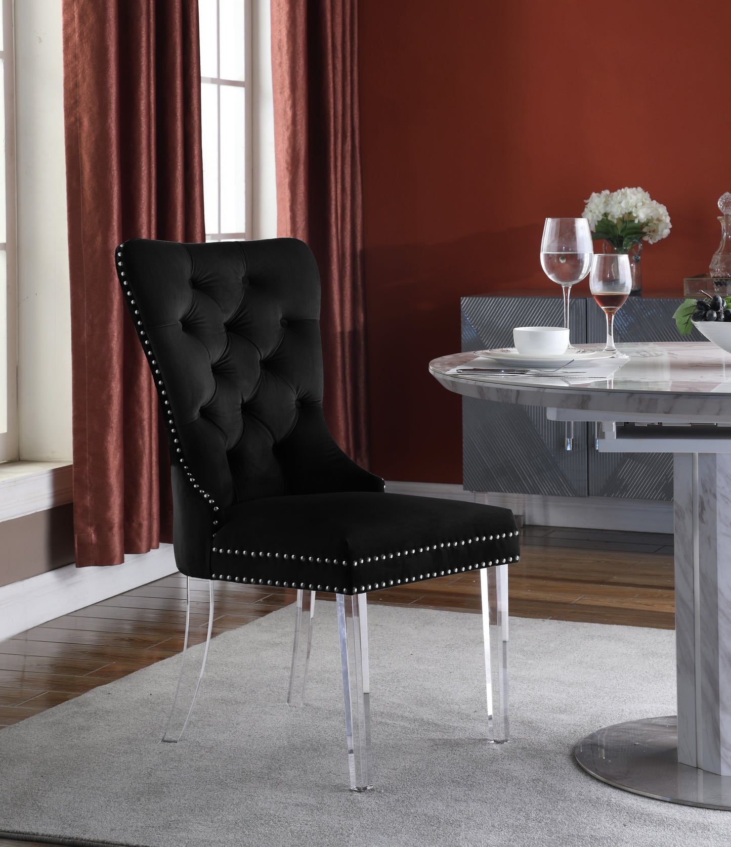 Miley Velvet Dining Chair - Furniture Depot