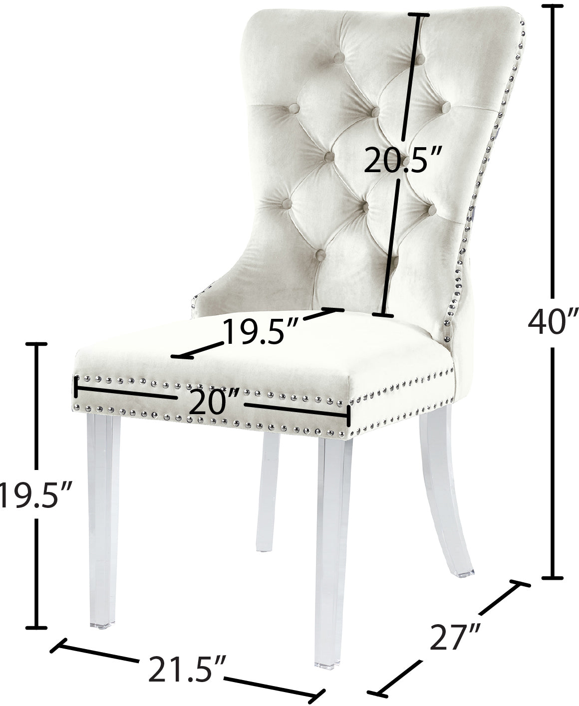 Miley Velvet Dining Chair - Furniture Depot