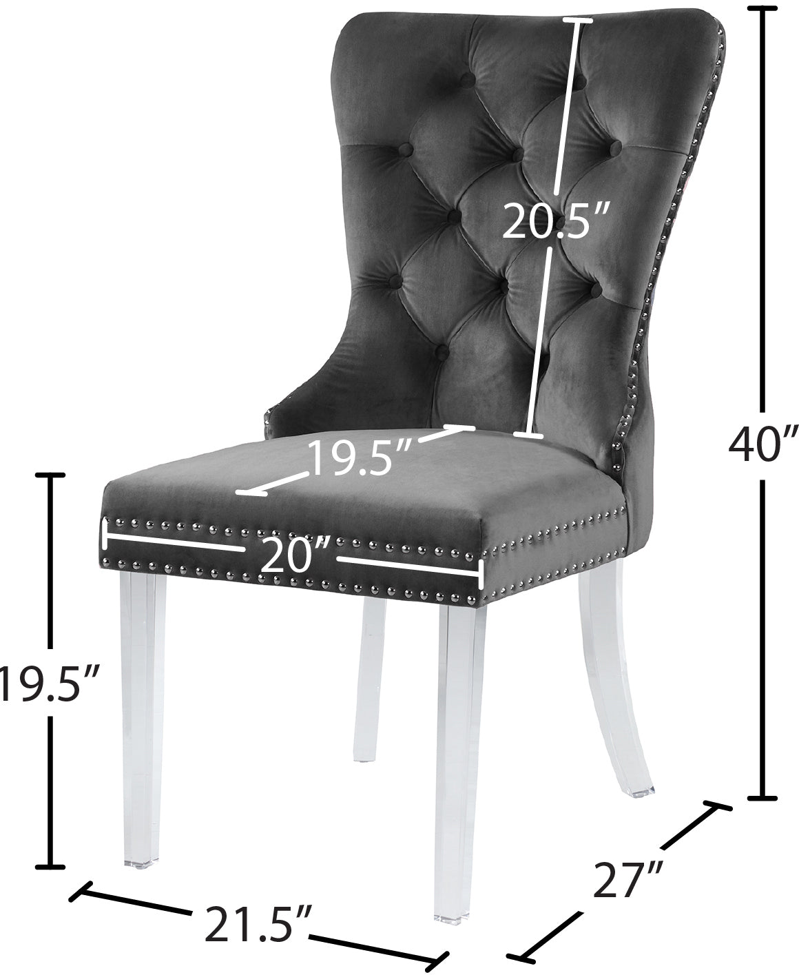 Miley Velvet Dining Chair - Furniture Depot