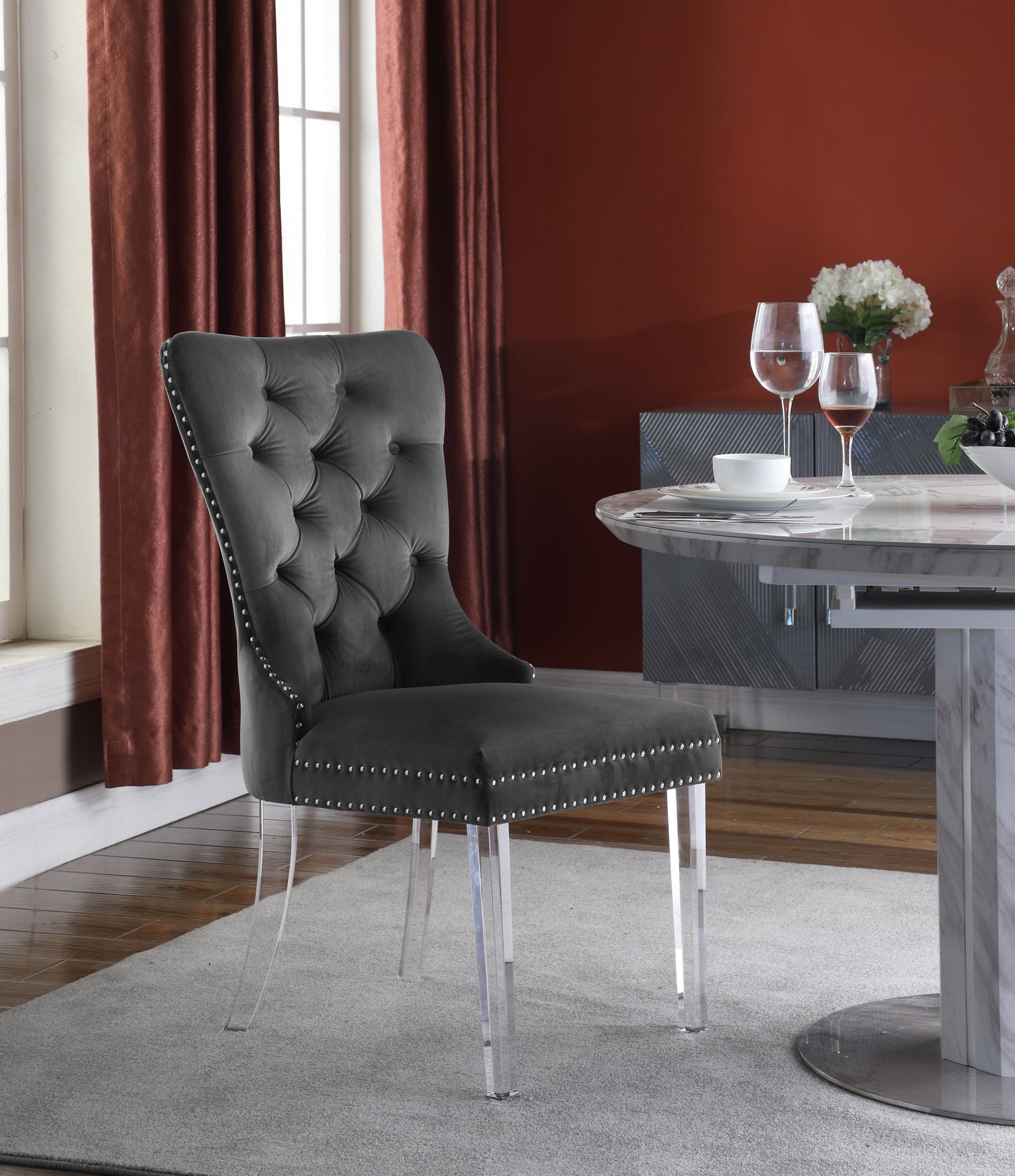 Miley Velvet Dining Chair - Furniture Depot