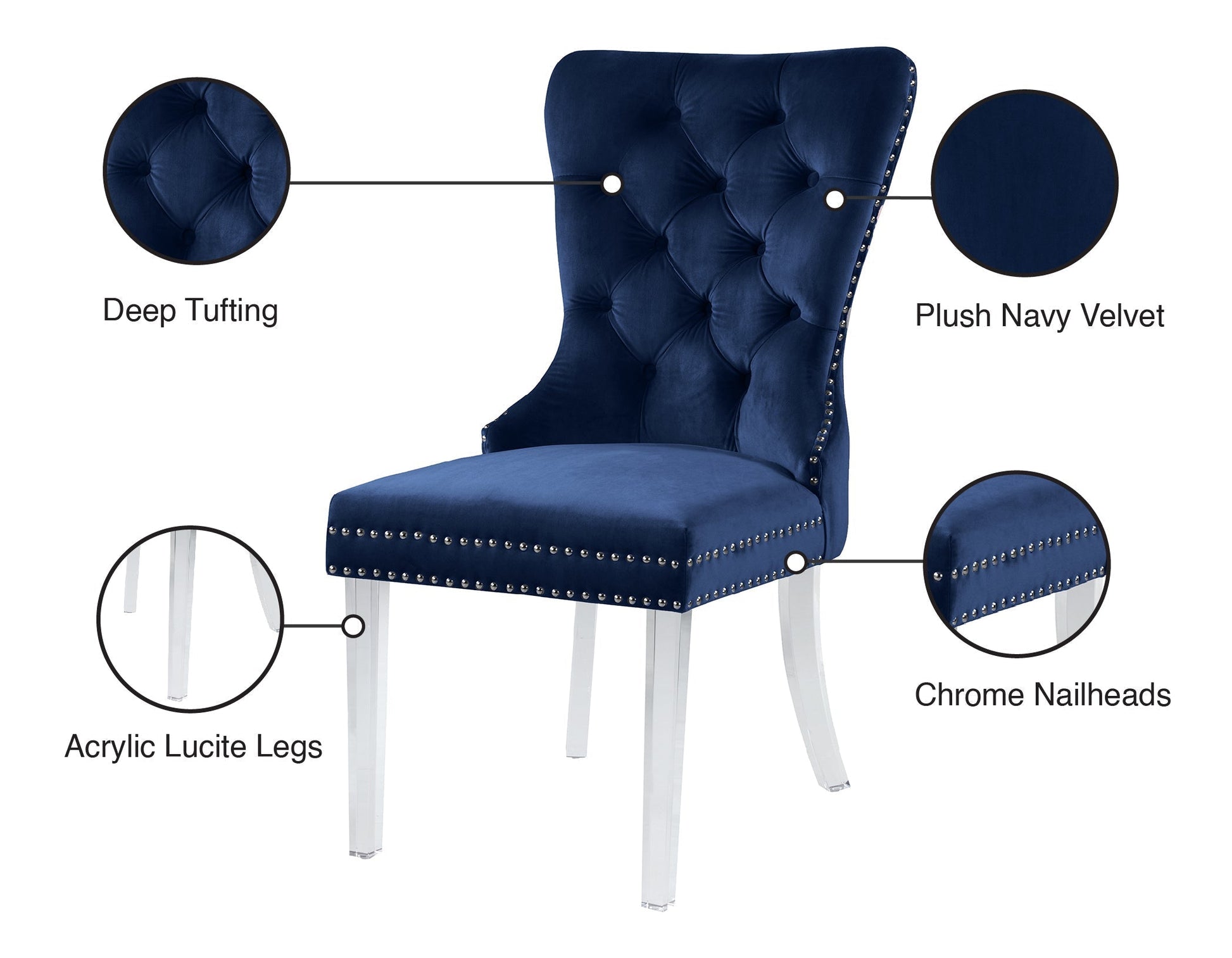 Miley Velvet Dining Chair - Furniture Depot