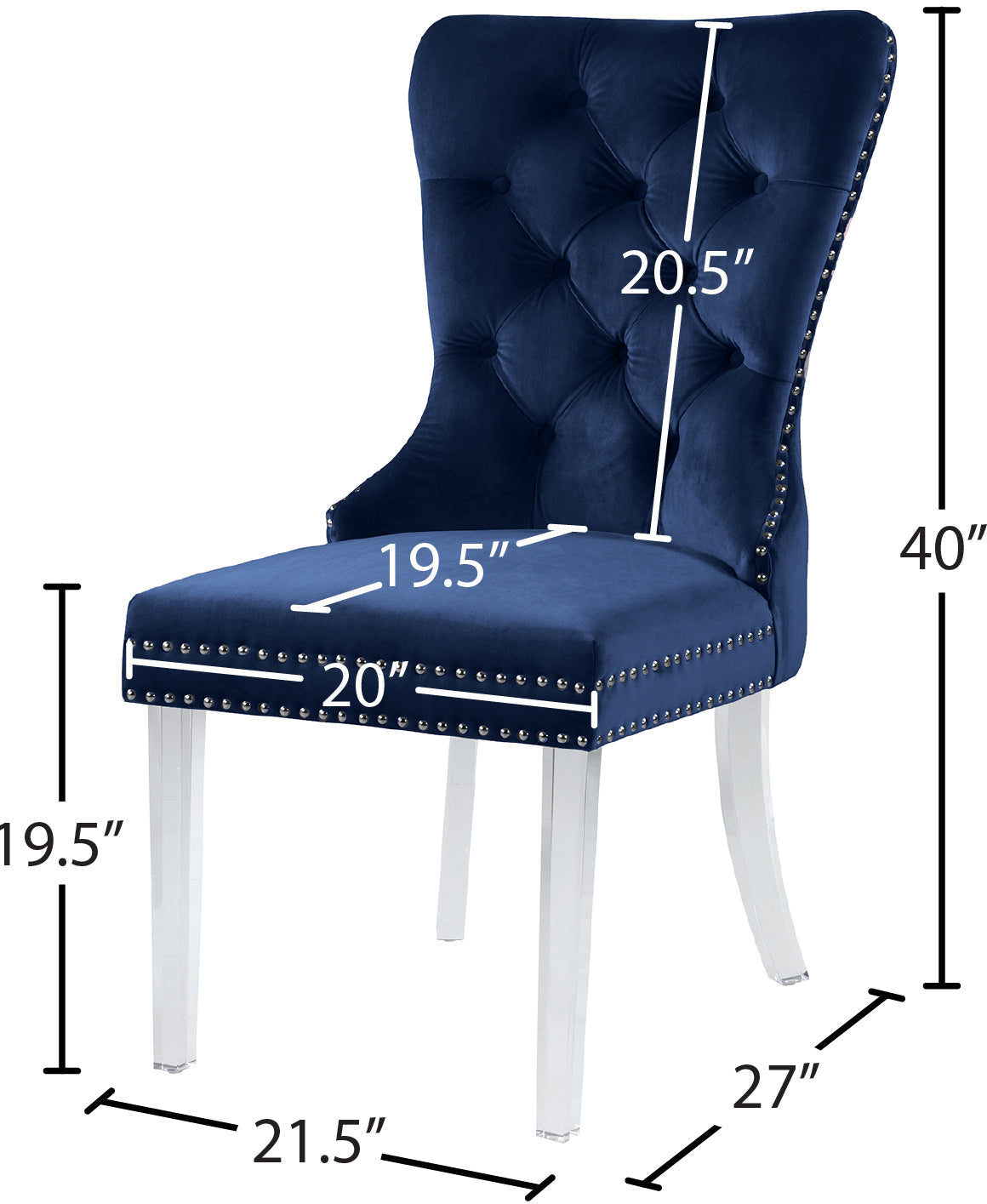 Miley Velvet Dining Chair - Furniture Depot