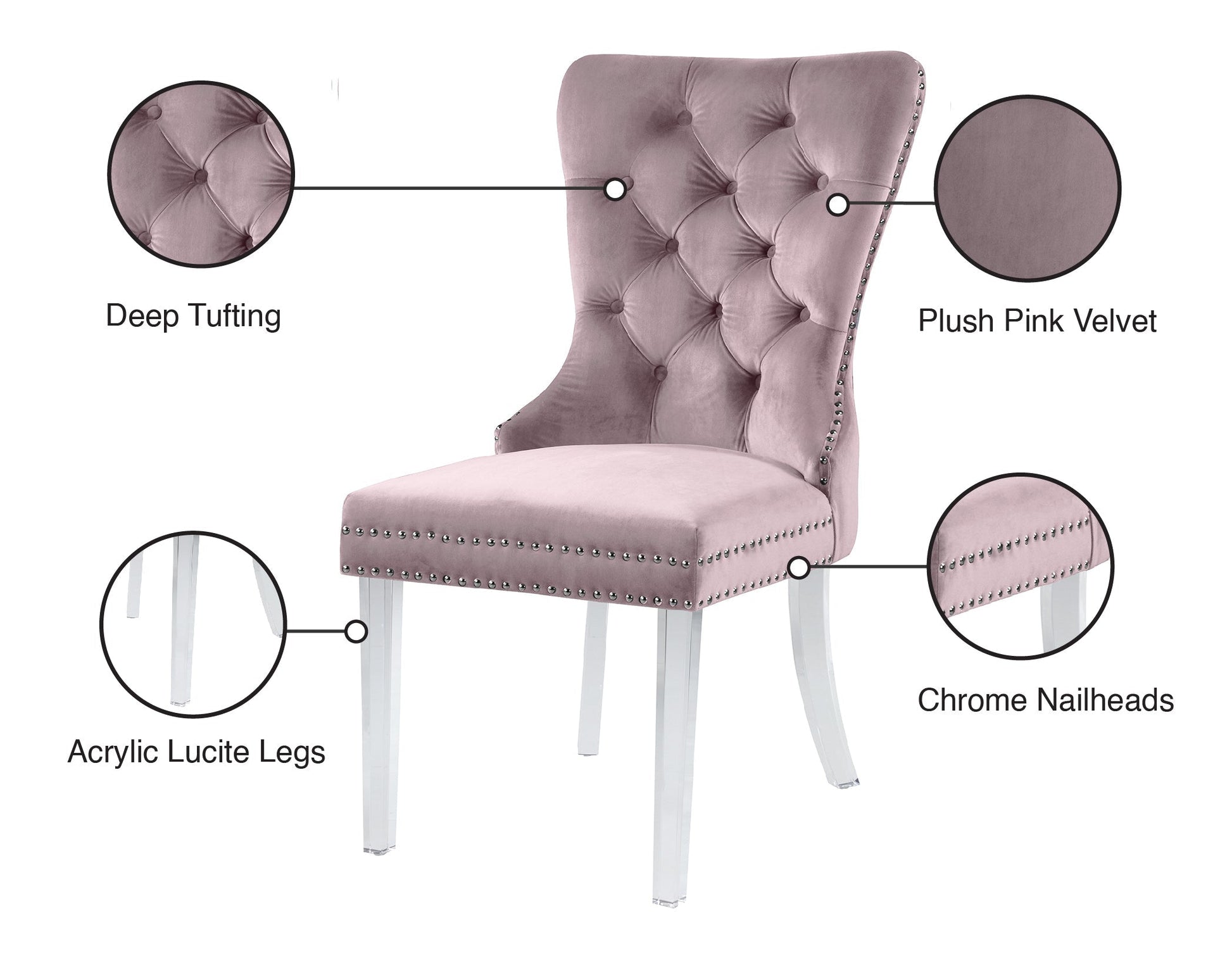 Miley Velvet Dining Chair - Furniture Depot