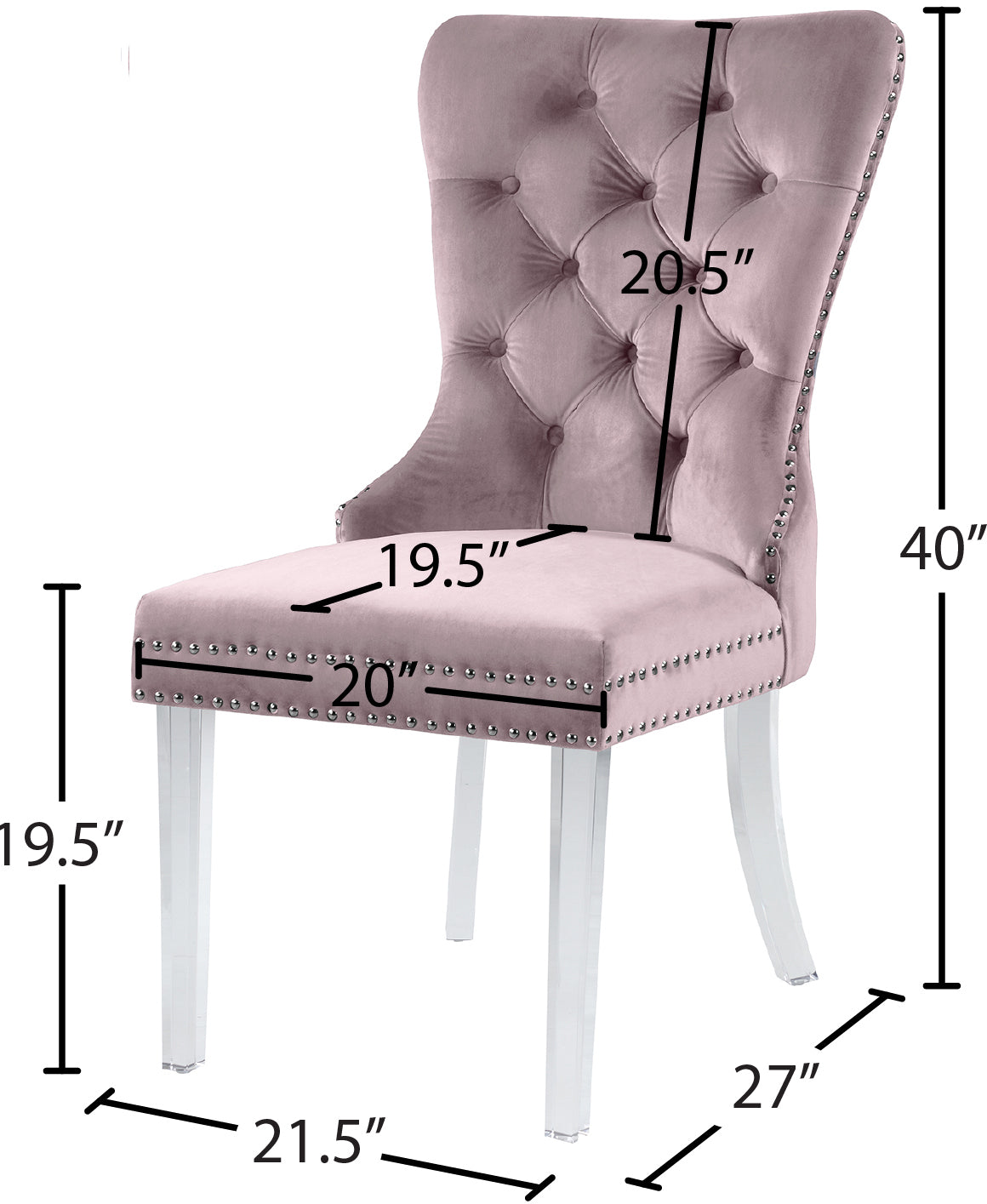 Miley Velvet Dining Chair - Furniture Depot