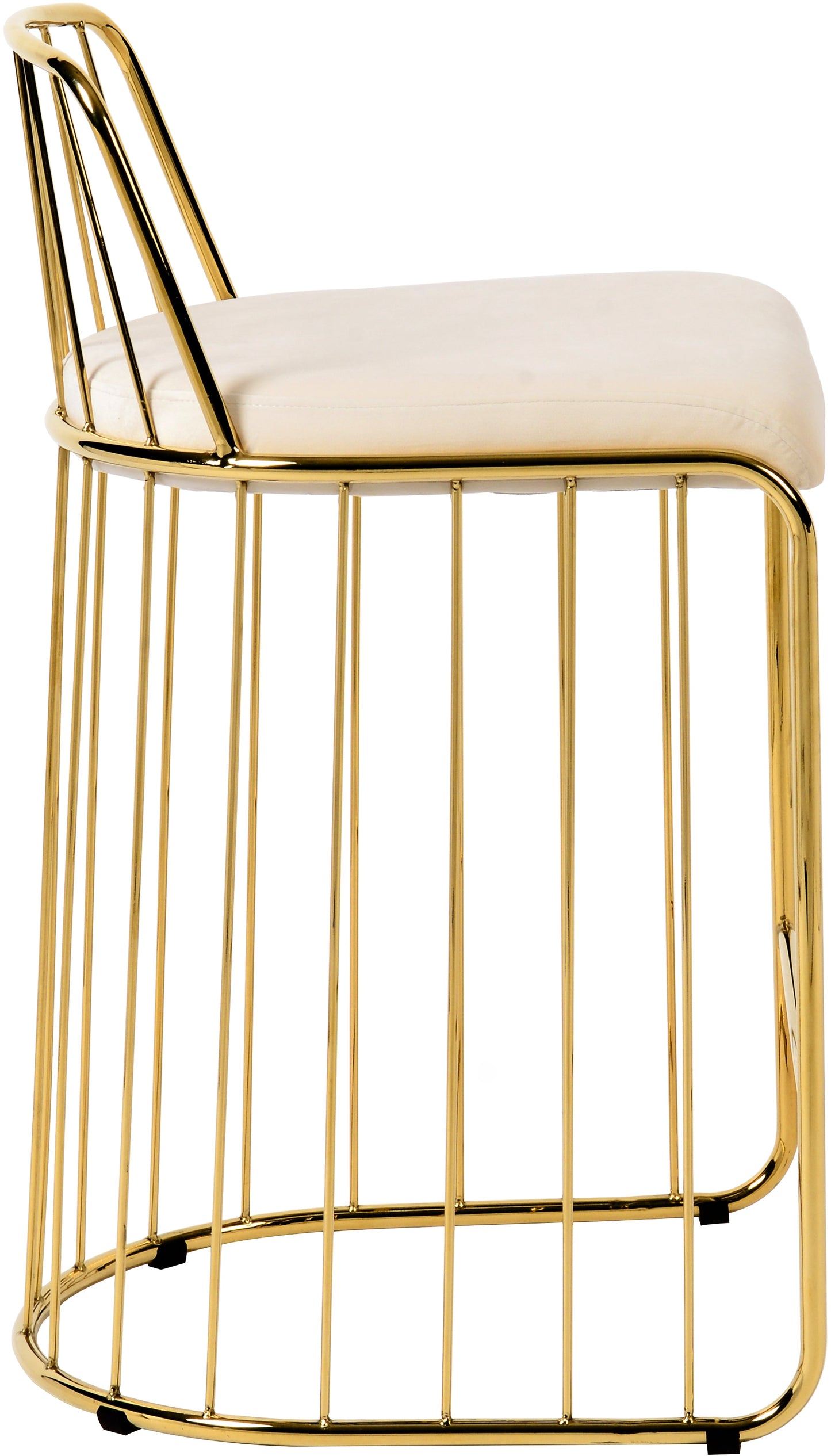 Gio Velvet Counter Stool - Furniture Depot