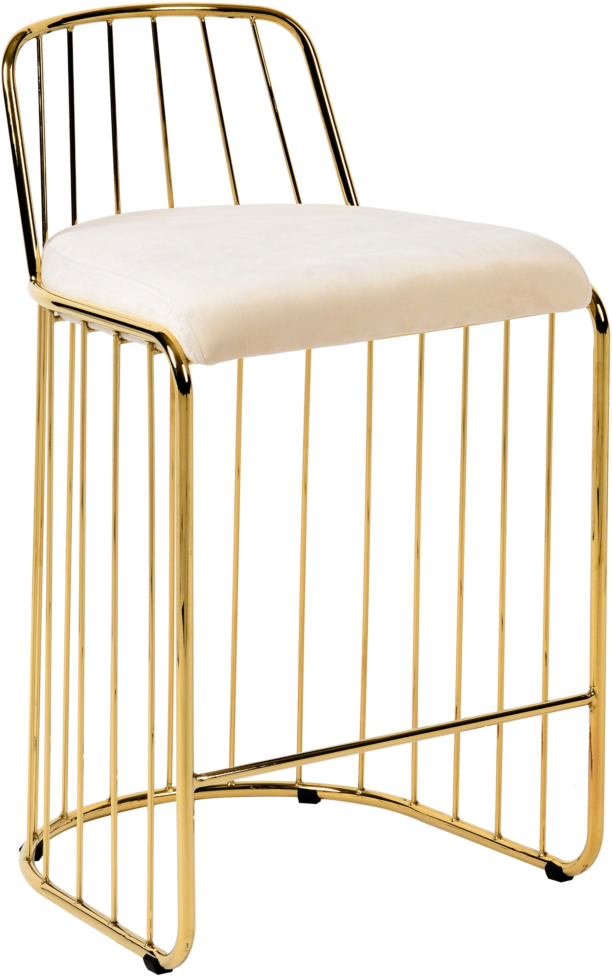 Gio Velvet Counter Stool - Furniture Depot