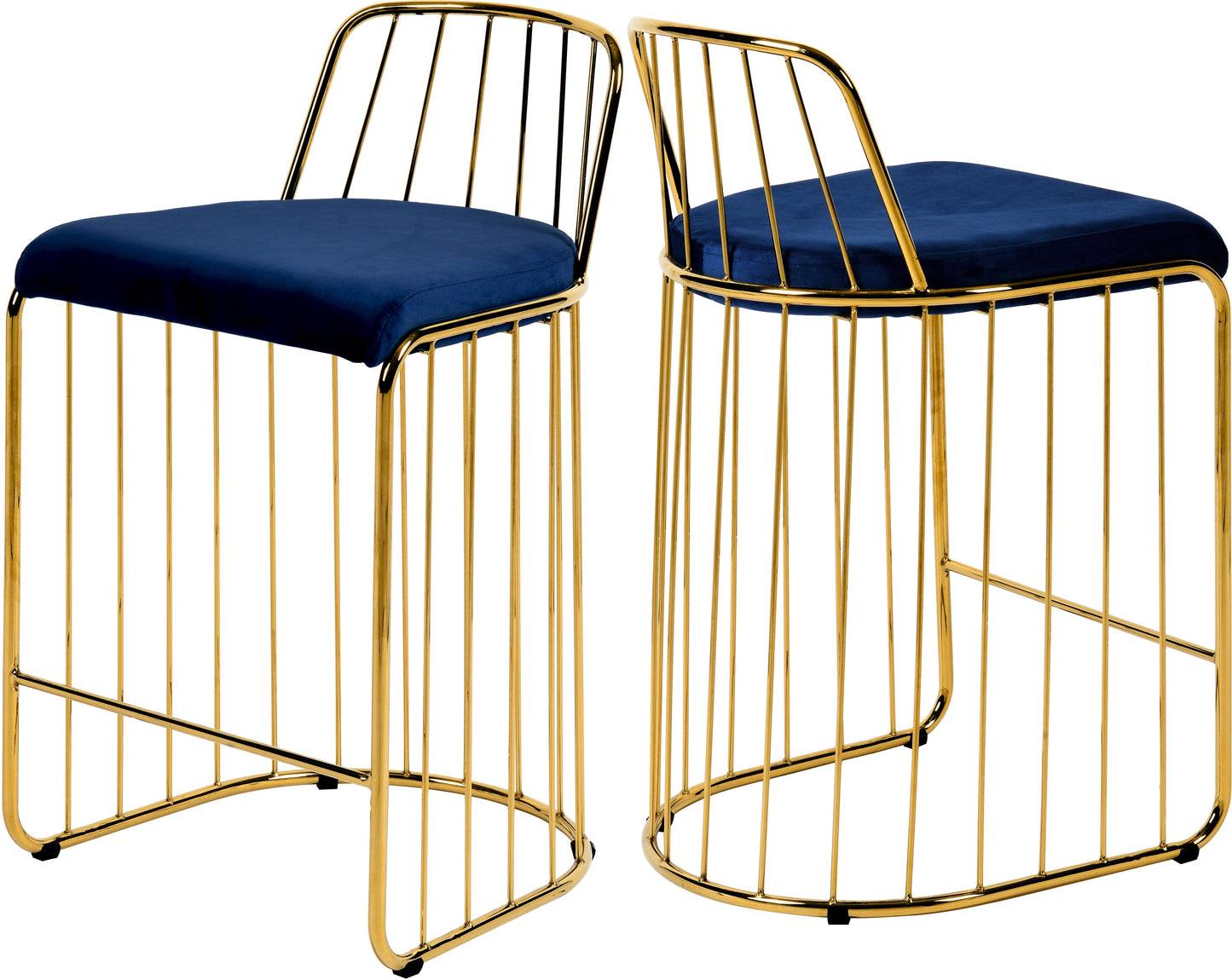 Gio Velvet Counter Stool - Furniture Depot