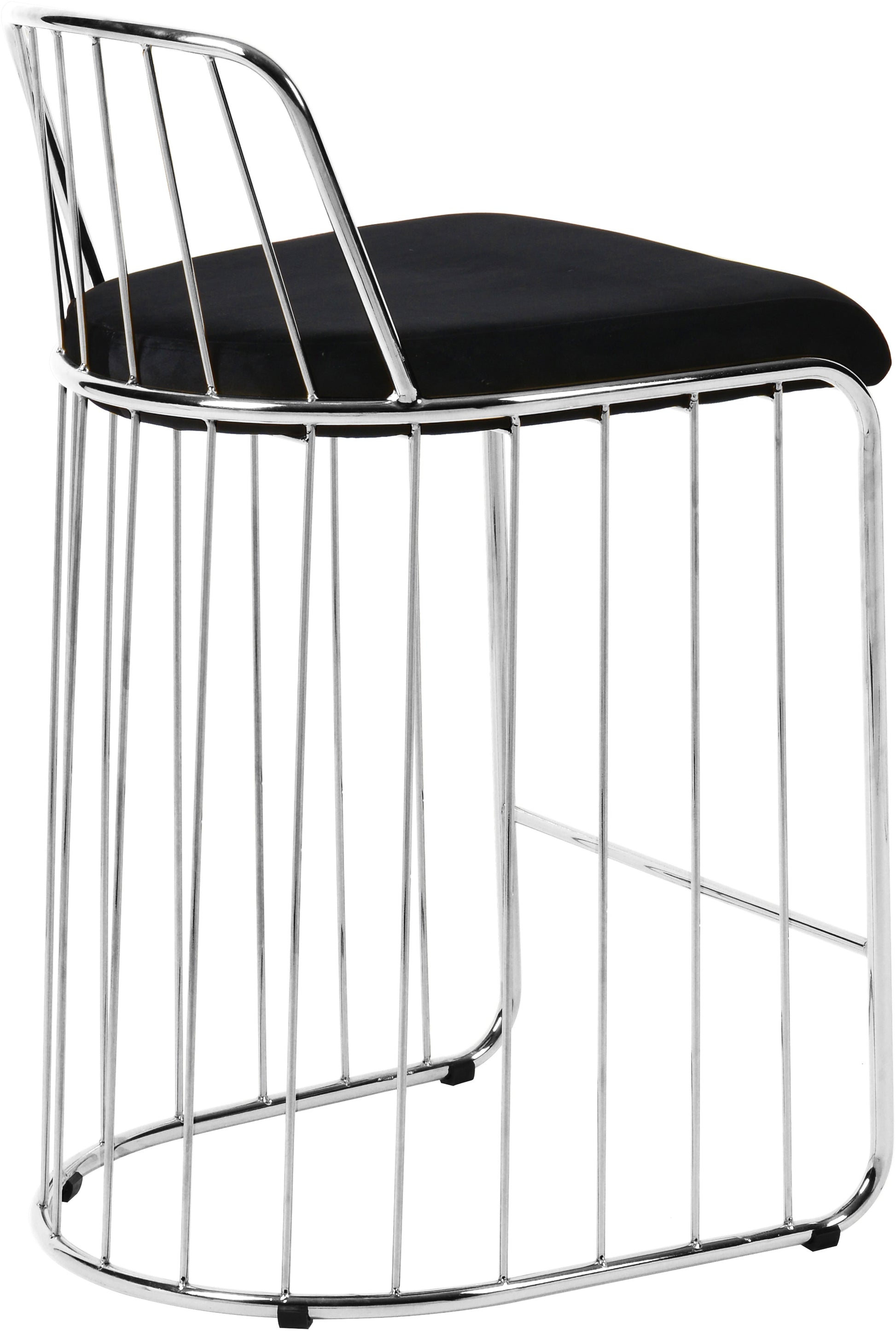 Gio Velvet Counter Stool - Furniture Depot