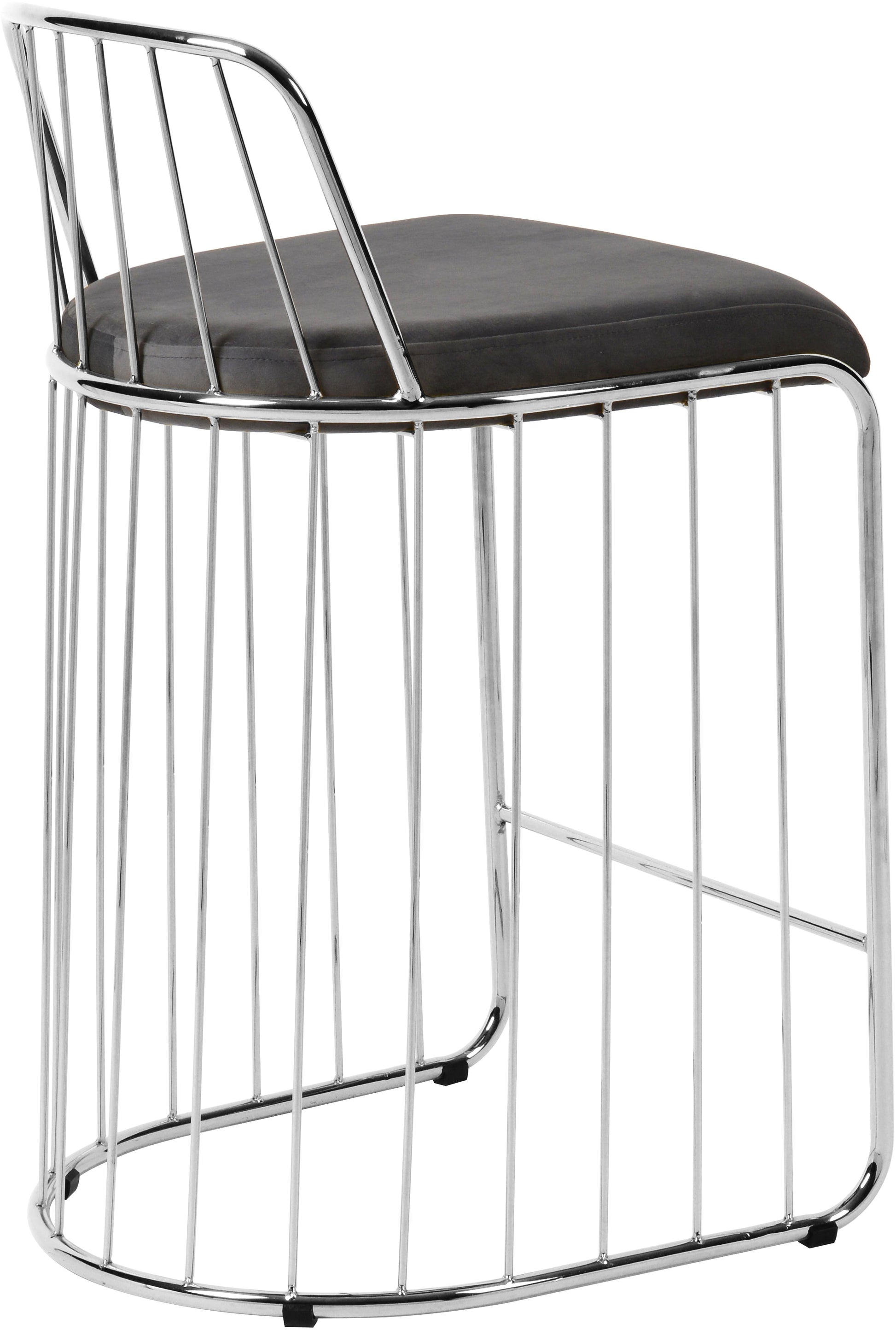 Gio Velvet Counter Stool - Furniture Depot
