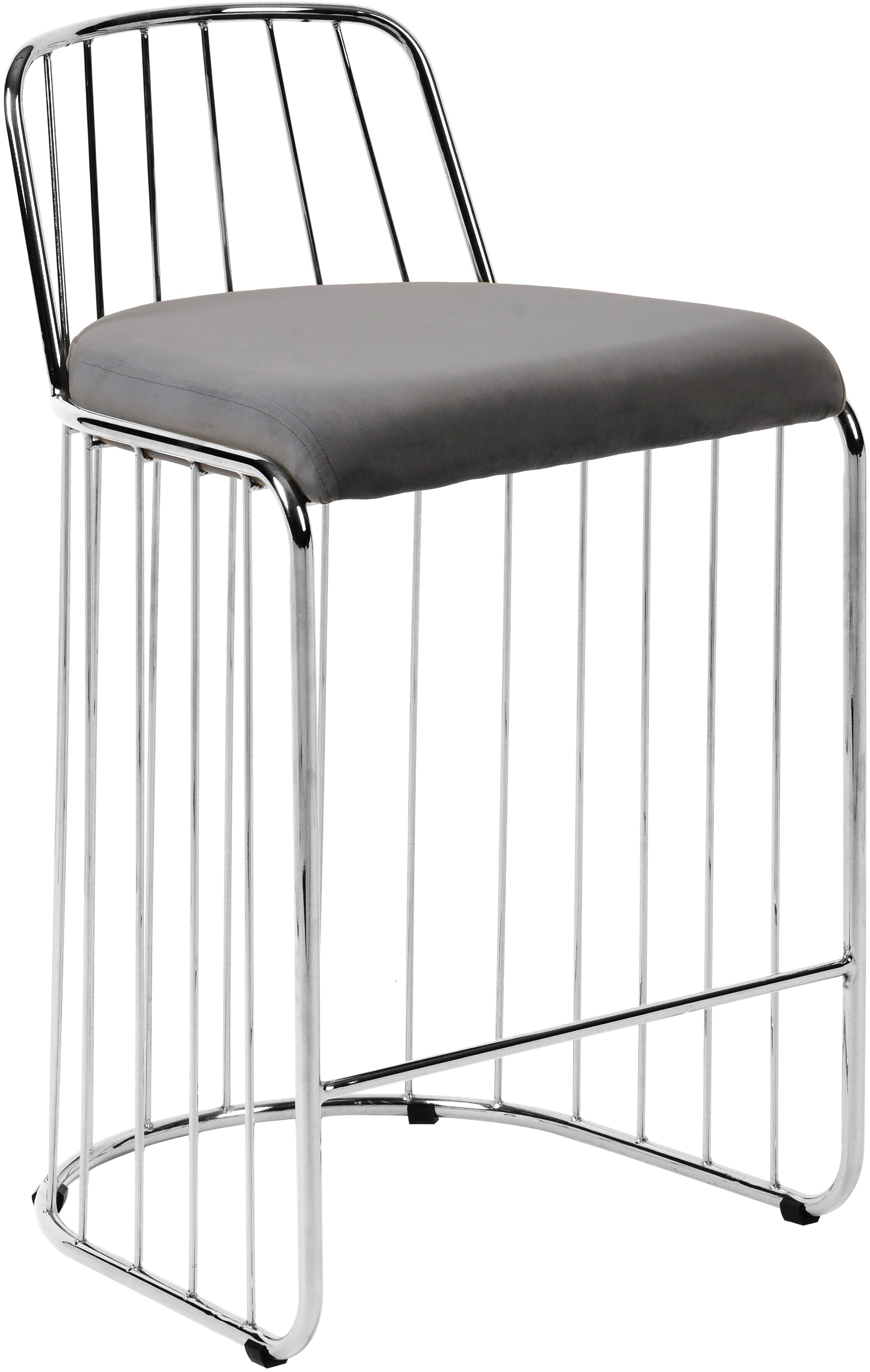 Gio Velvet Counter Stool - Furniture Depot