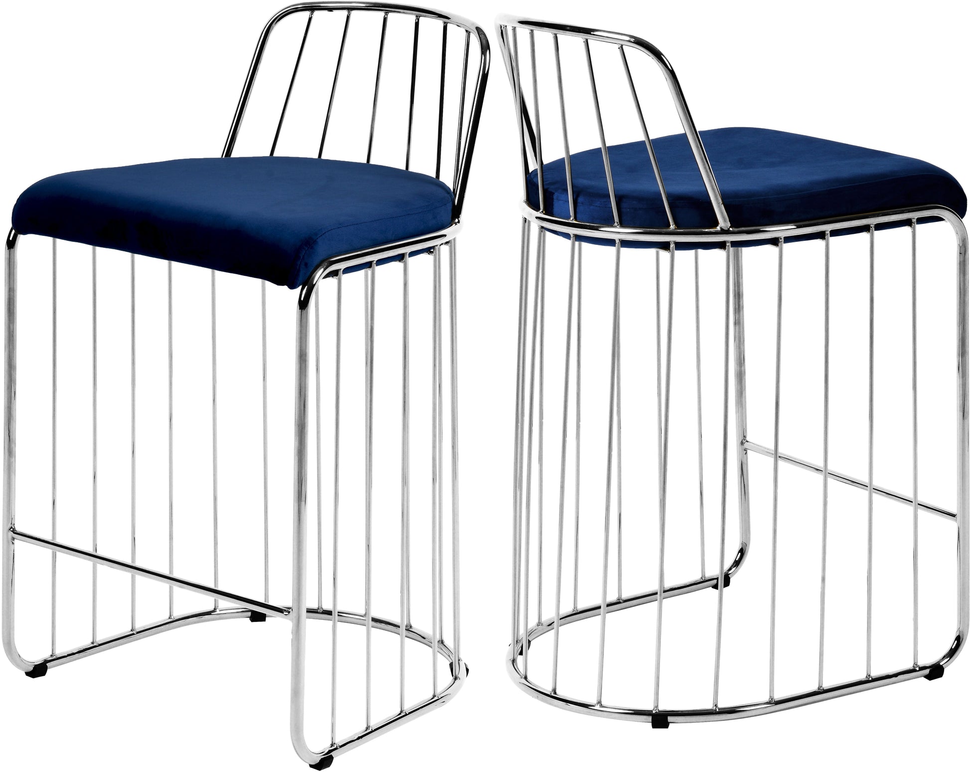 Gio Velvet Counter Stool - Furniture Depot