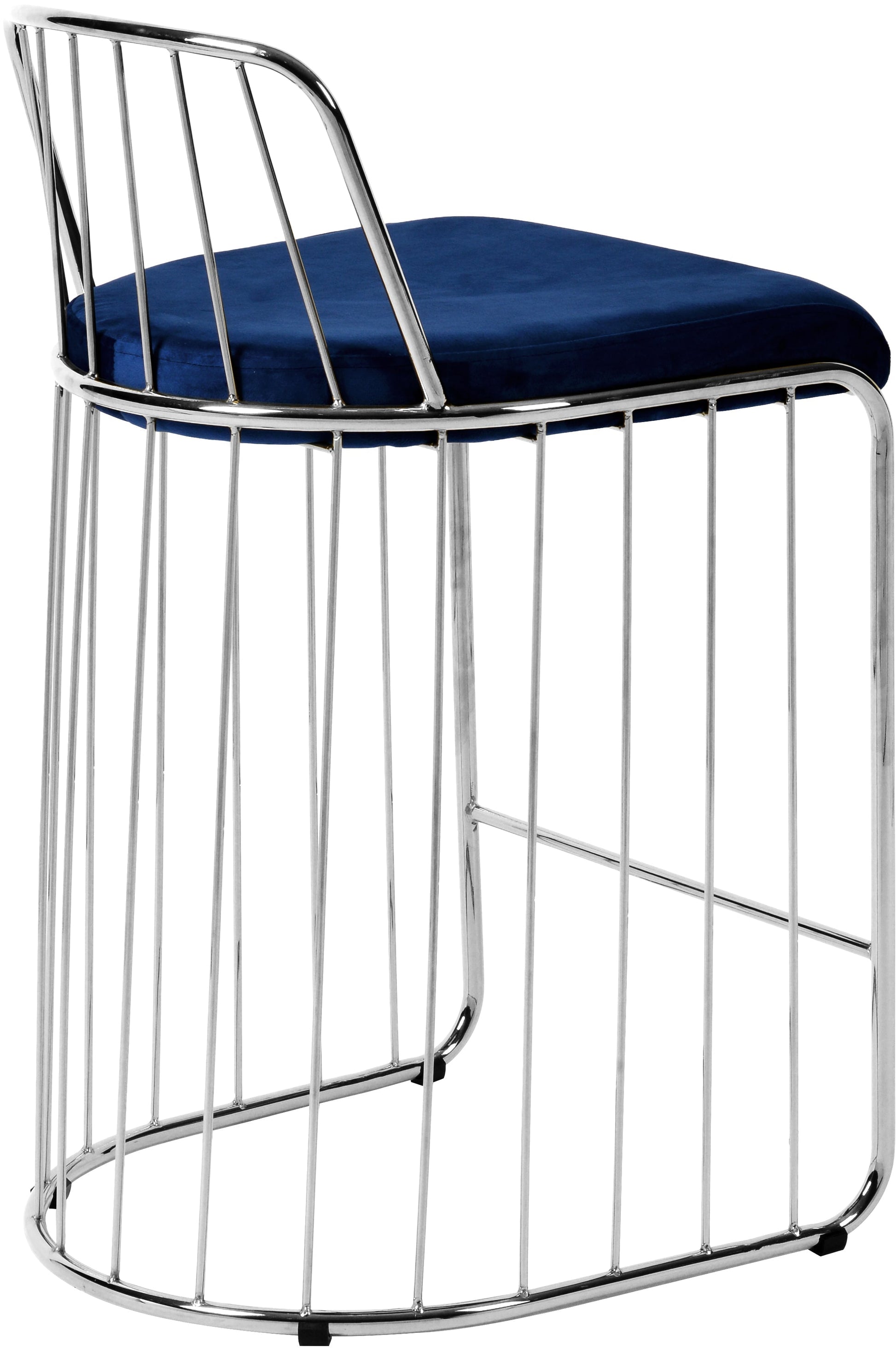 Gio Velvet Counter Stool - Furniture Depot