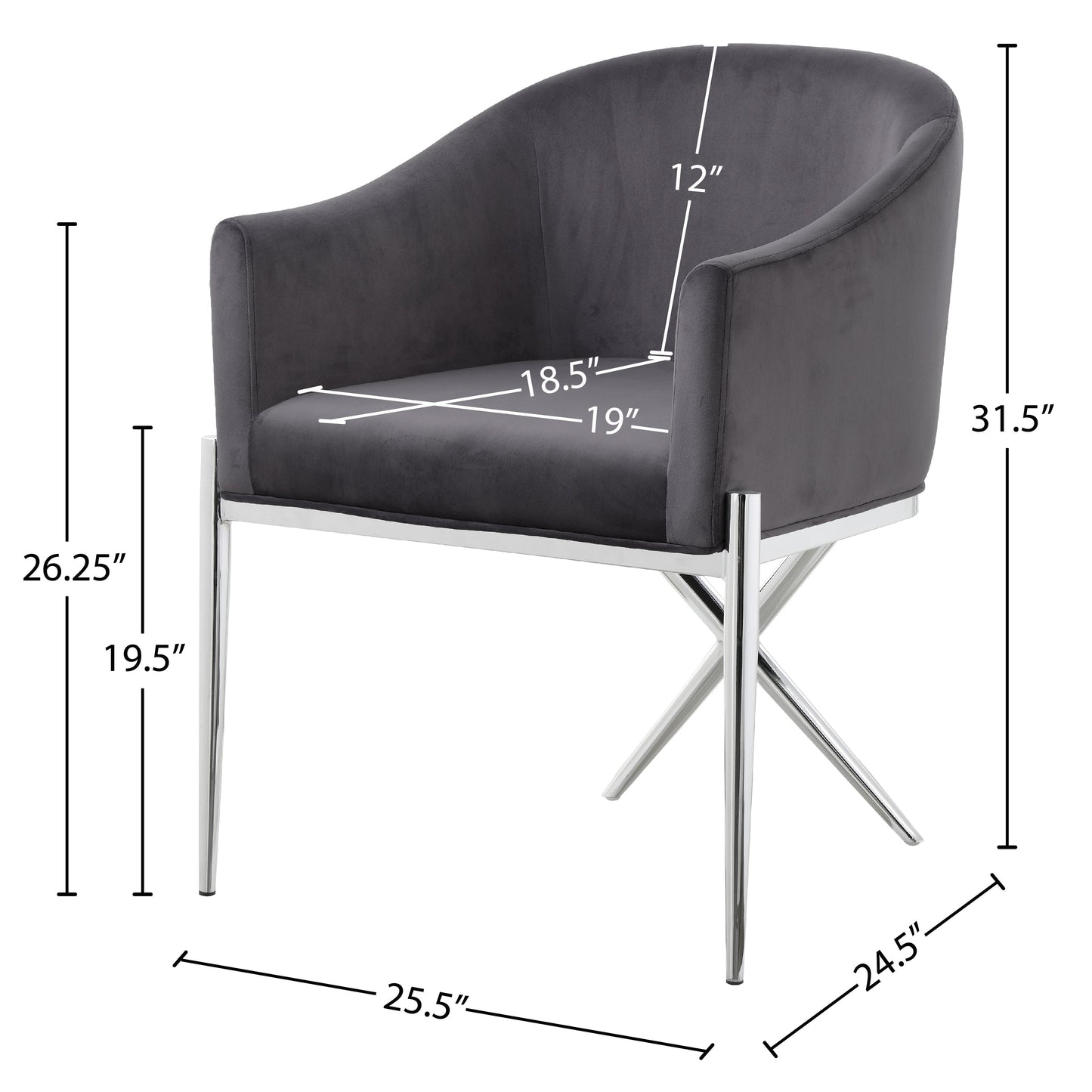 Xavier Velvet Dining Chair - Furniture Depot