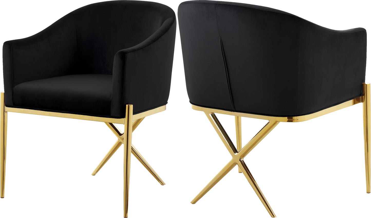 Xavier Velvet Dining Chair - Furniture Depot