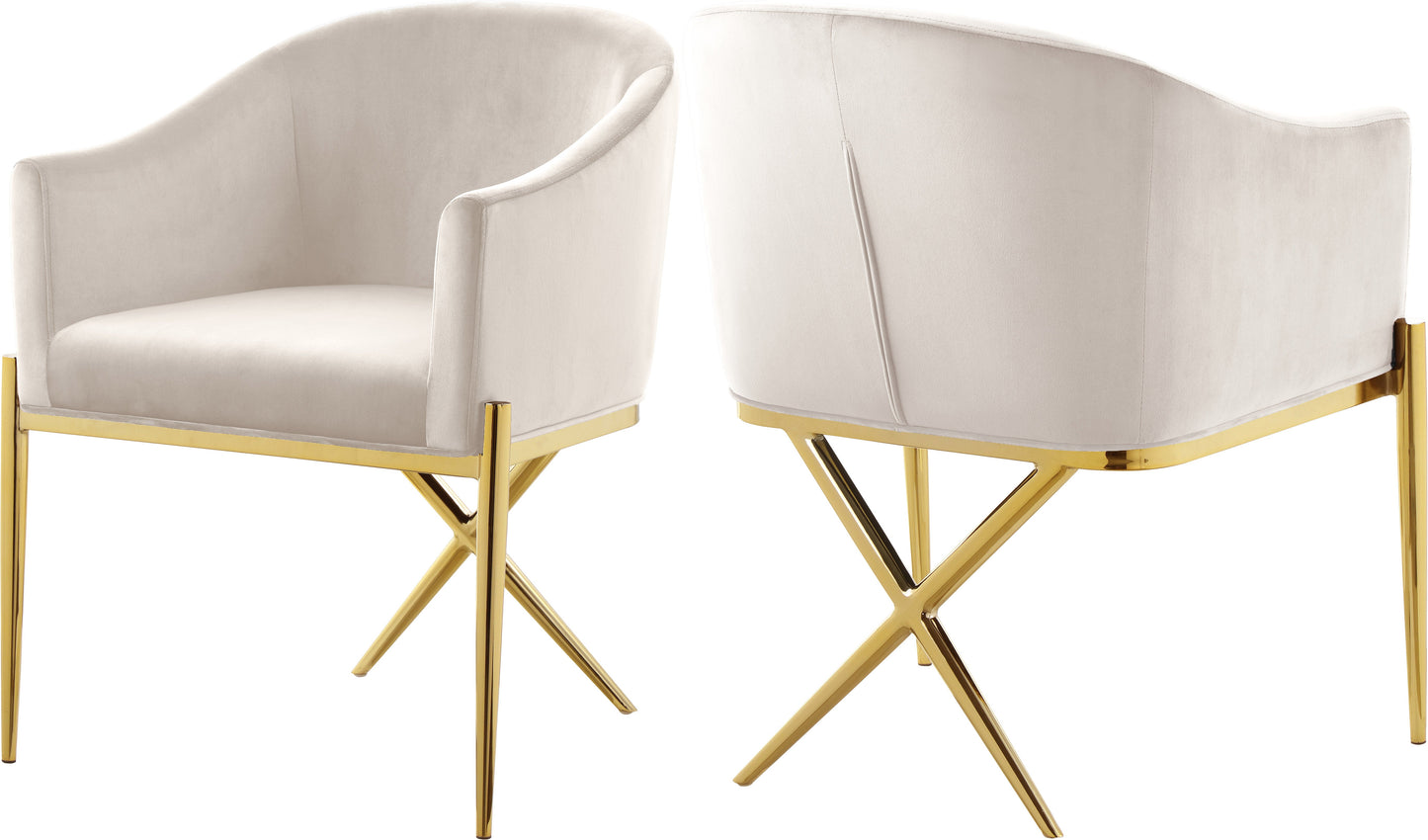 Xavier Velvet Dining Chair - Furniture Depot